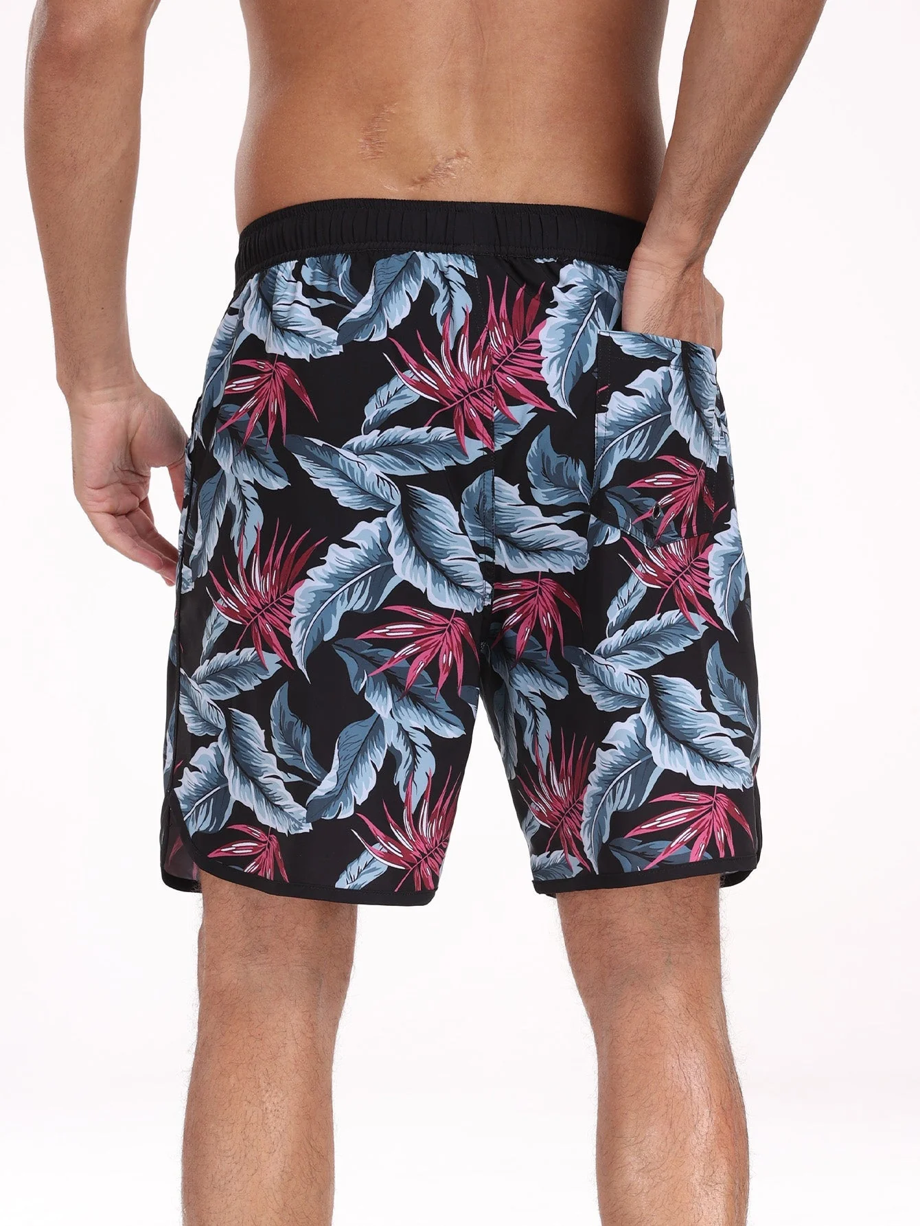 Abram® | 2 In 1  Leaf Print Swim Shorts - Image 4