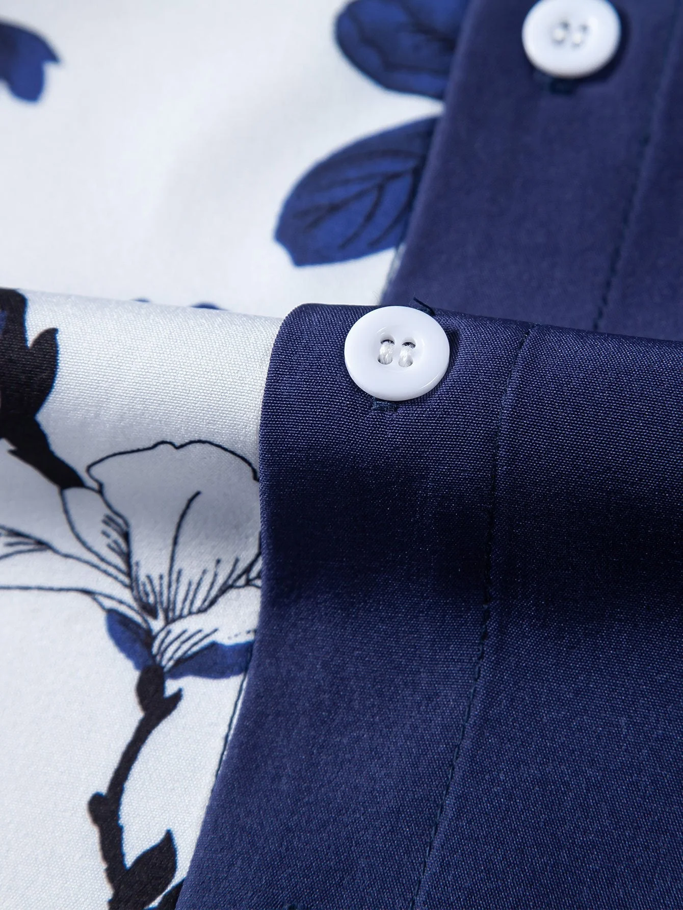 Acacio® | Floral Patchwork Print Button Up Shirt - Image 6