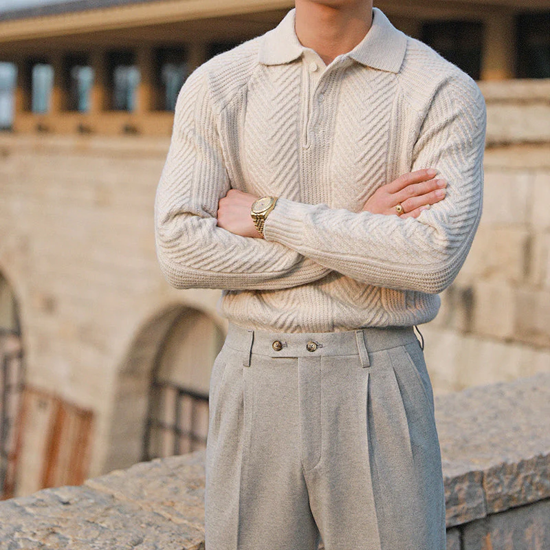 Acelin® | Men'S Autumn And Winter Casual Lapel Bottoming Sweater - Image 4