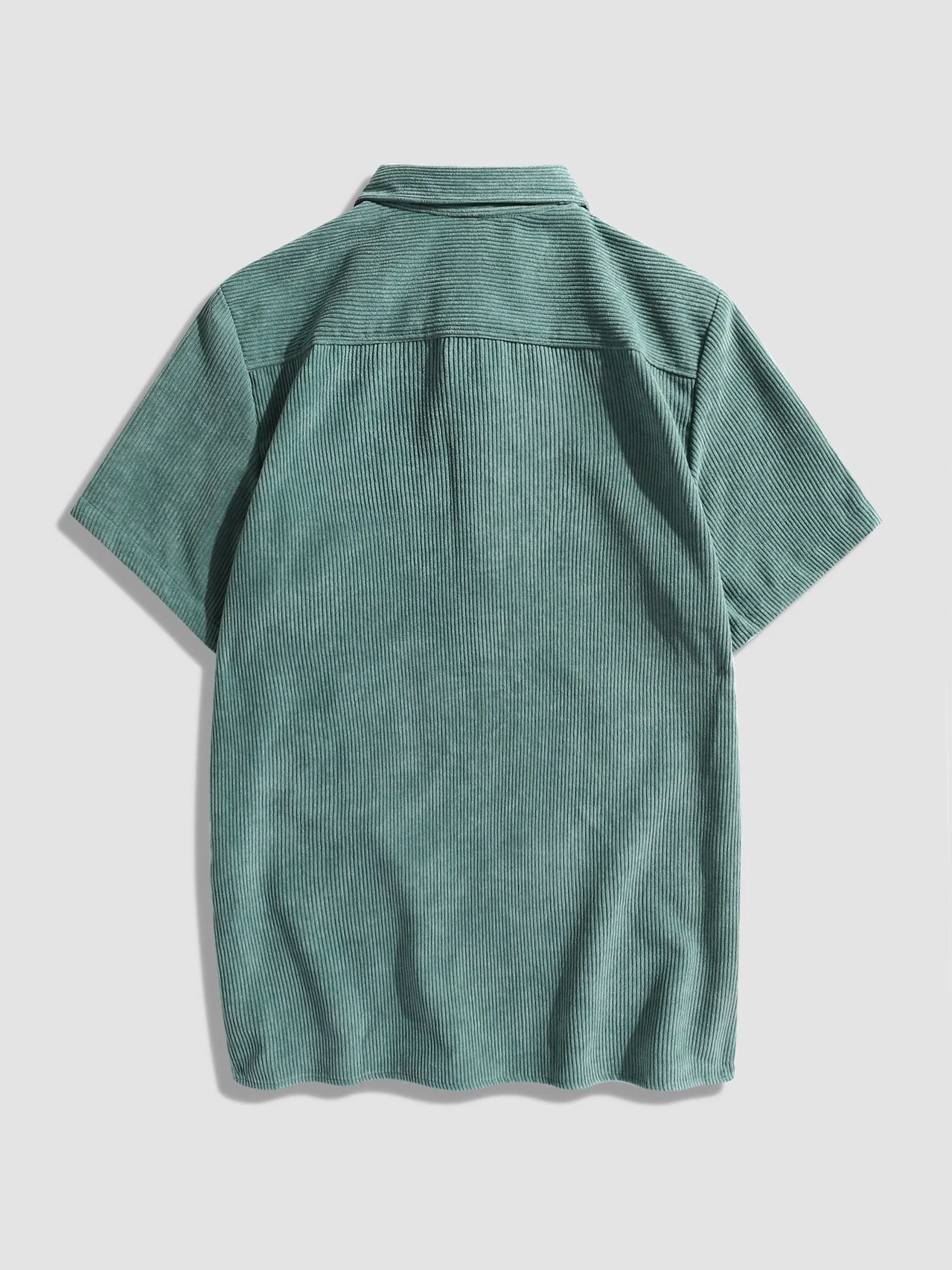 Acton® | Corduroy Solid Short Sleeve Basic Shirts - Image 2