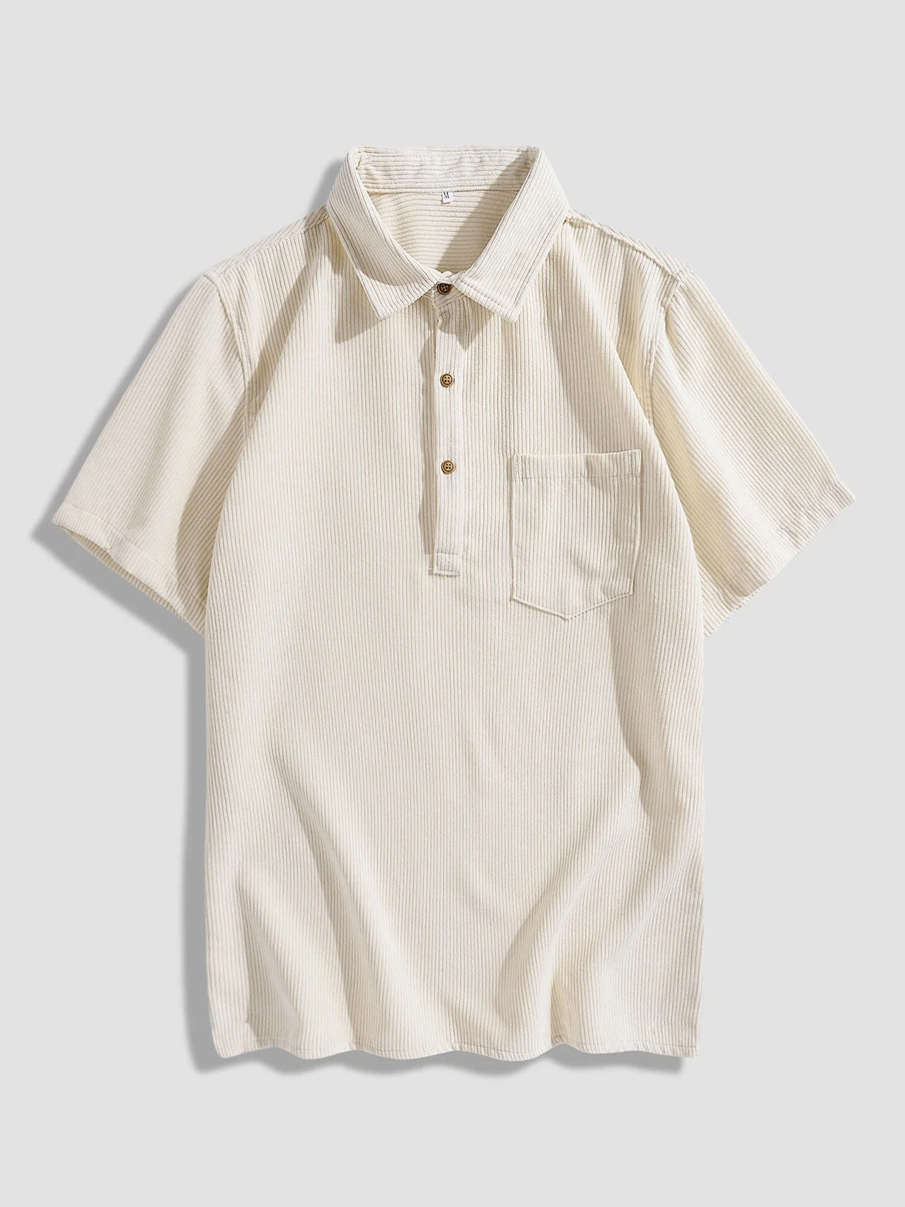 Acton® | Corduroy Solid Short Sleeve Basic Shirts - Image 6