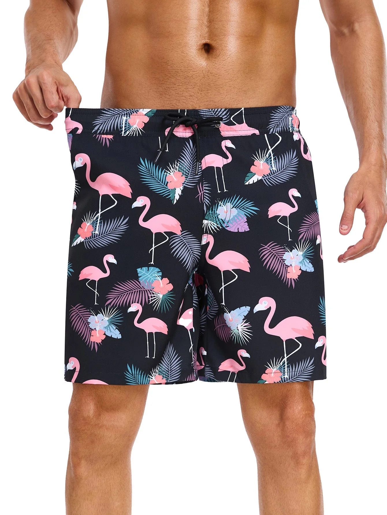 Adair® | 2 In 1 Tropical Flamingo Print Swim Shorts - Image 5