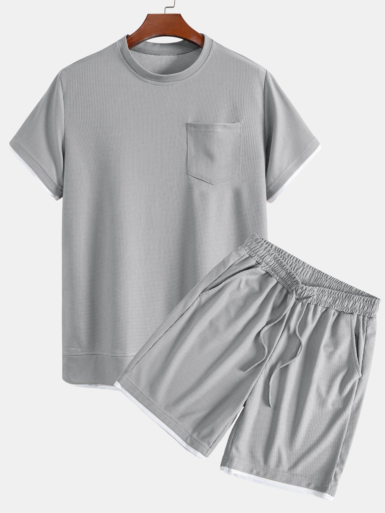 Adalgiso® | 2 In 1 Waffle T-Shirt & Shorts - Image 5