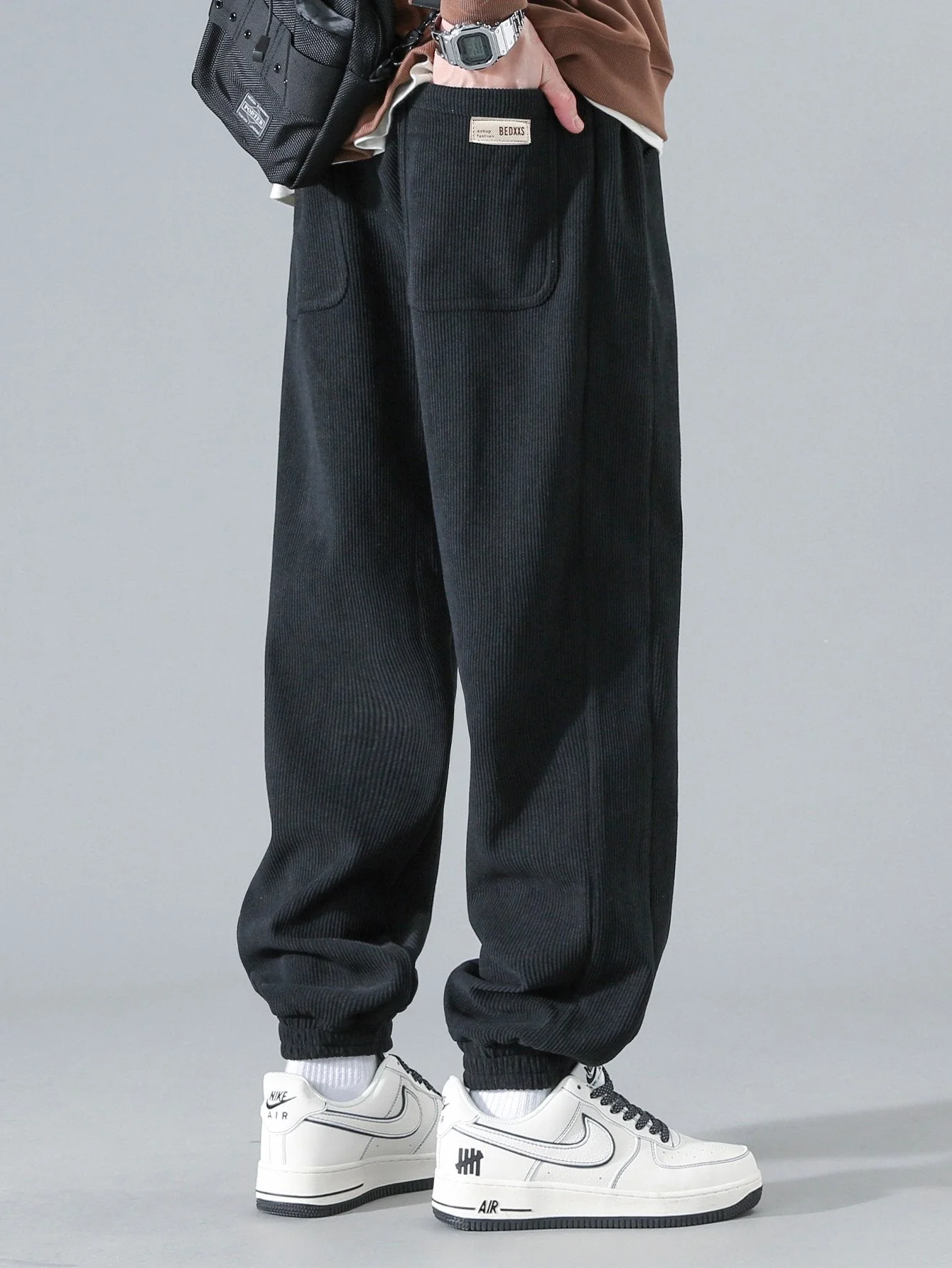 Adán® | Drawstring Corduroy Jogging Pants - Image 8