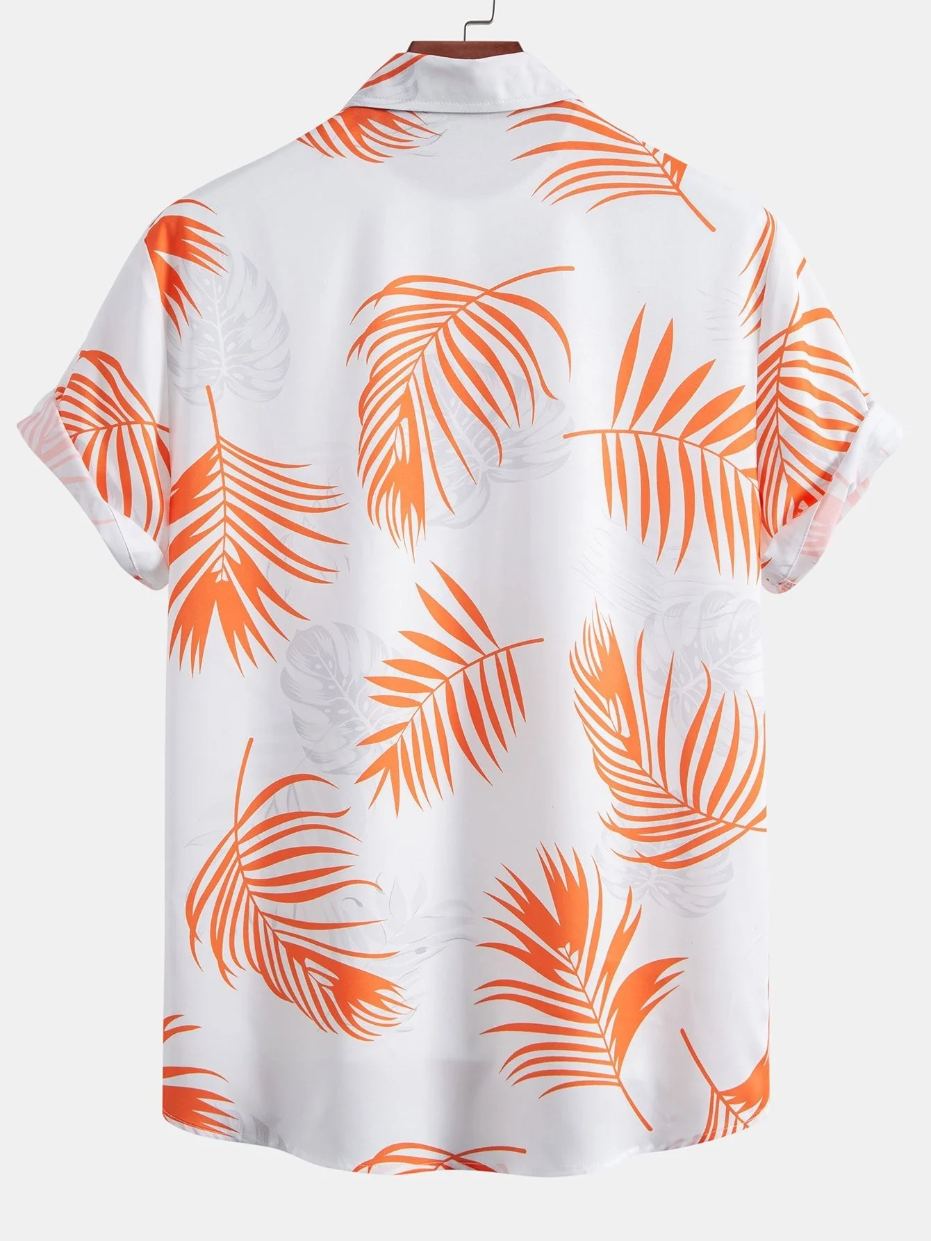 Adelelmo® | Leaf Print Button Up Shirt & Swim Shorts - Image 5