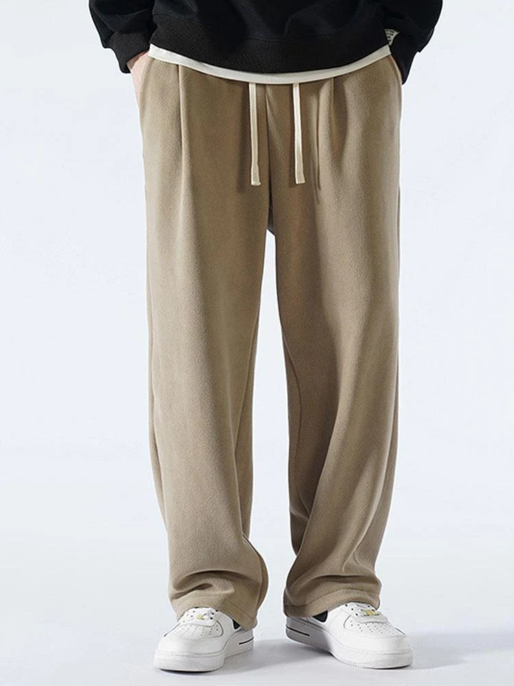 Admon® | 3 Pieces Polar Fleece Loose Fit Straight Leg Pants - Image 3