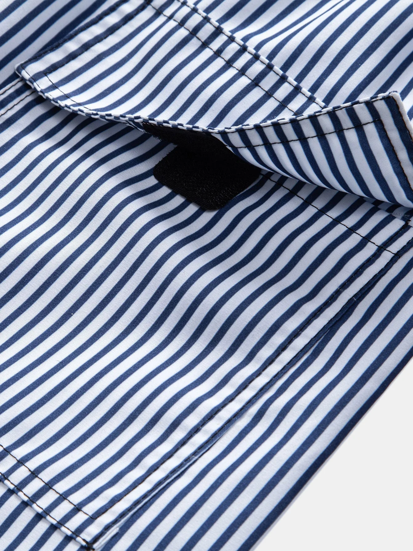 Admon® | Palm Tree Print Button Up Shirt & Stripe Print Swim Shorts - Image 8