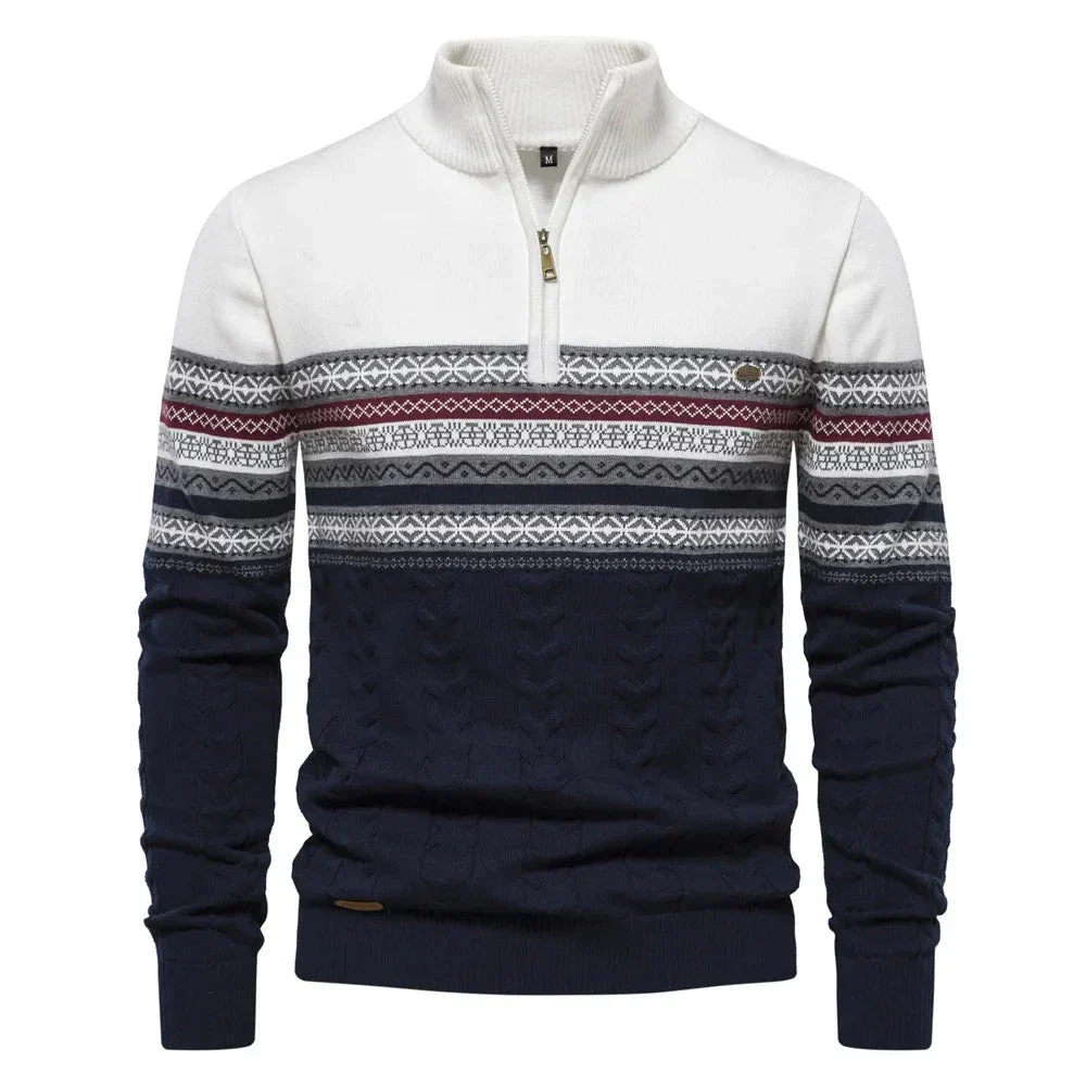 Adrian® | Fair Isle Half Zip Sweater - Image 2