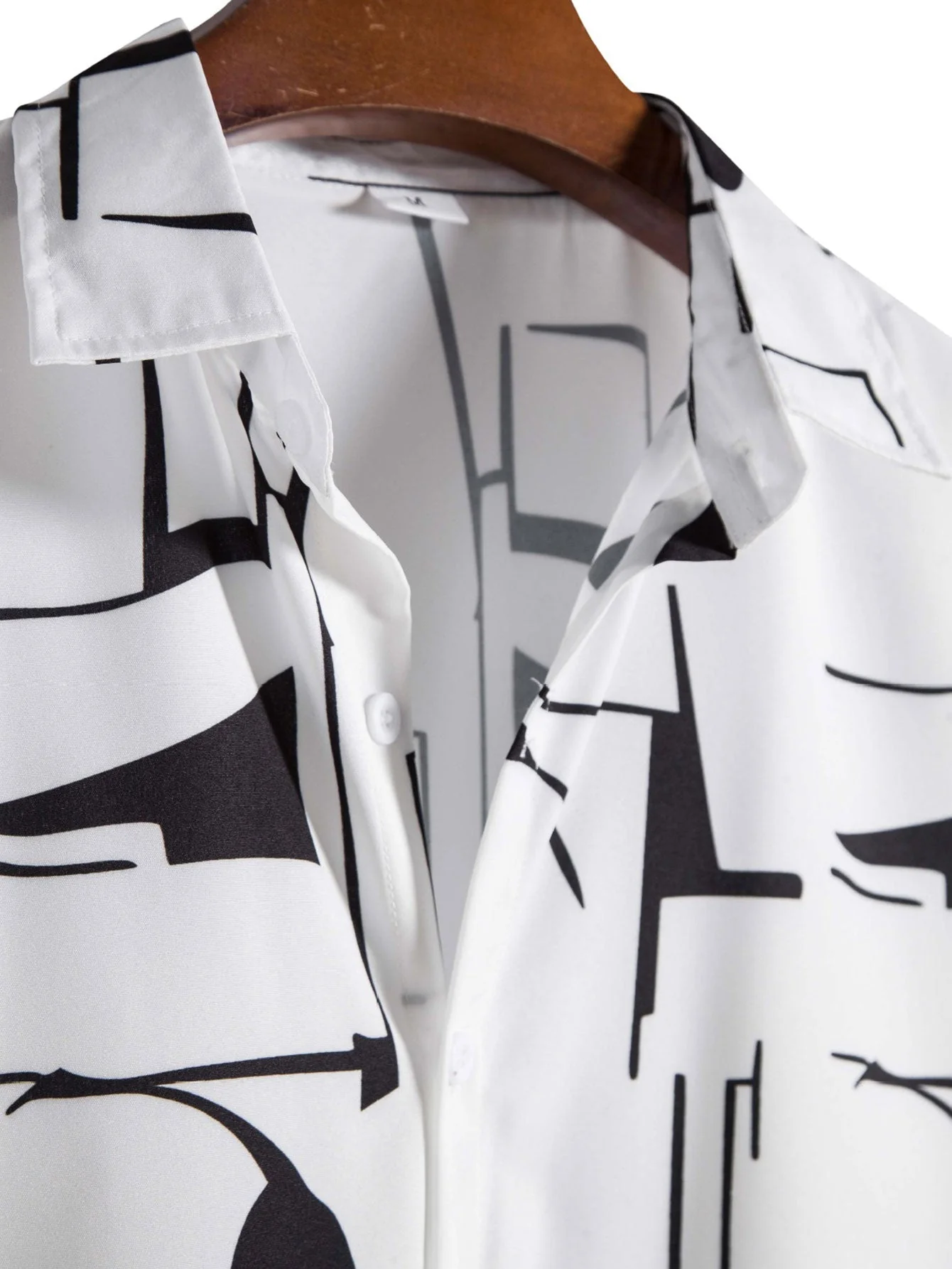 Aethelred® | Abstract Print Button Up Shirt - Image 3