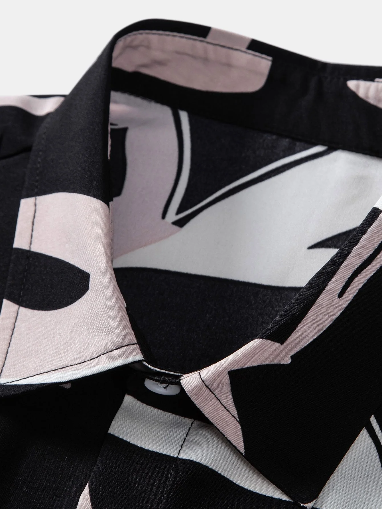 Afif® | Abstract Print Button Up Shirt & Swim Shorts - Image 15
