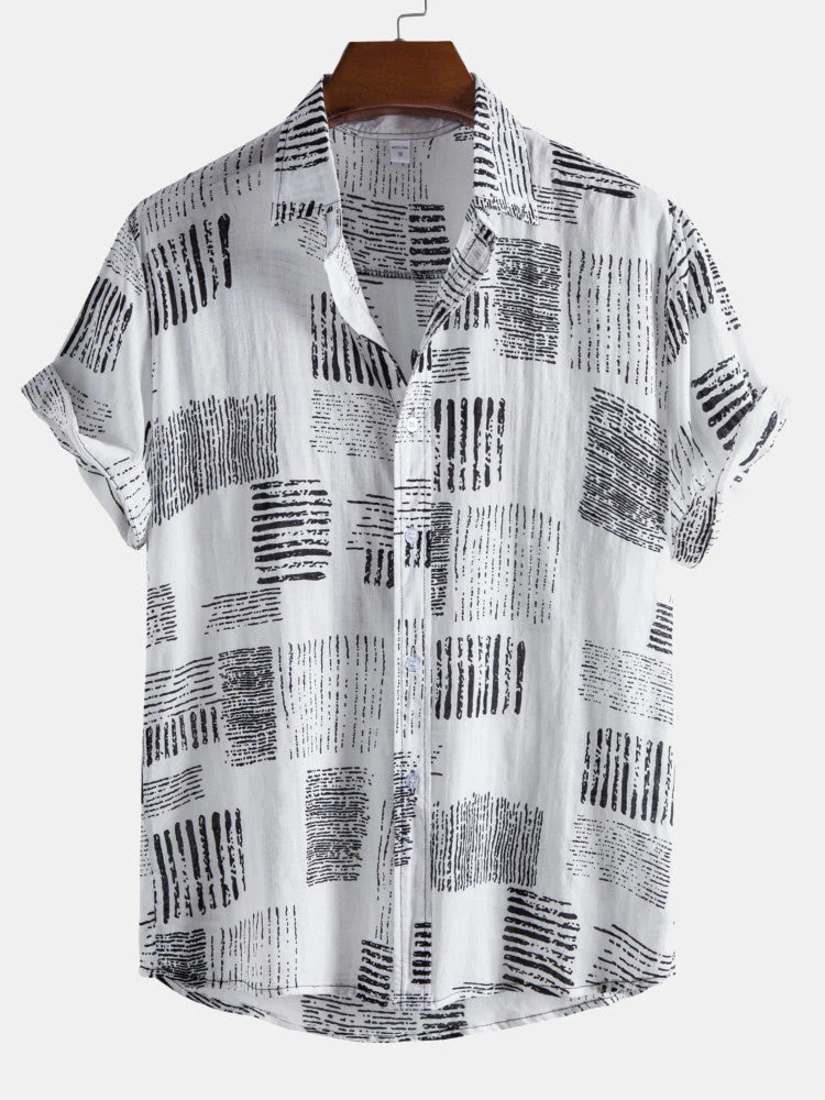 Agaton® | Abstract Printing Lapel Shirts