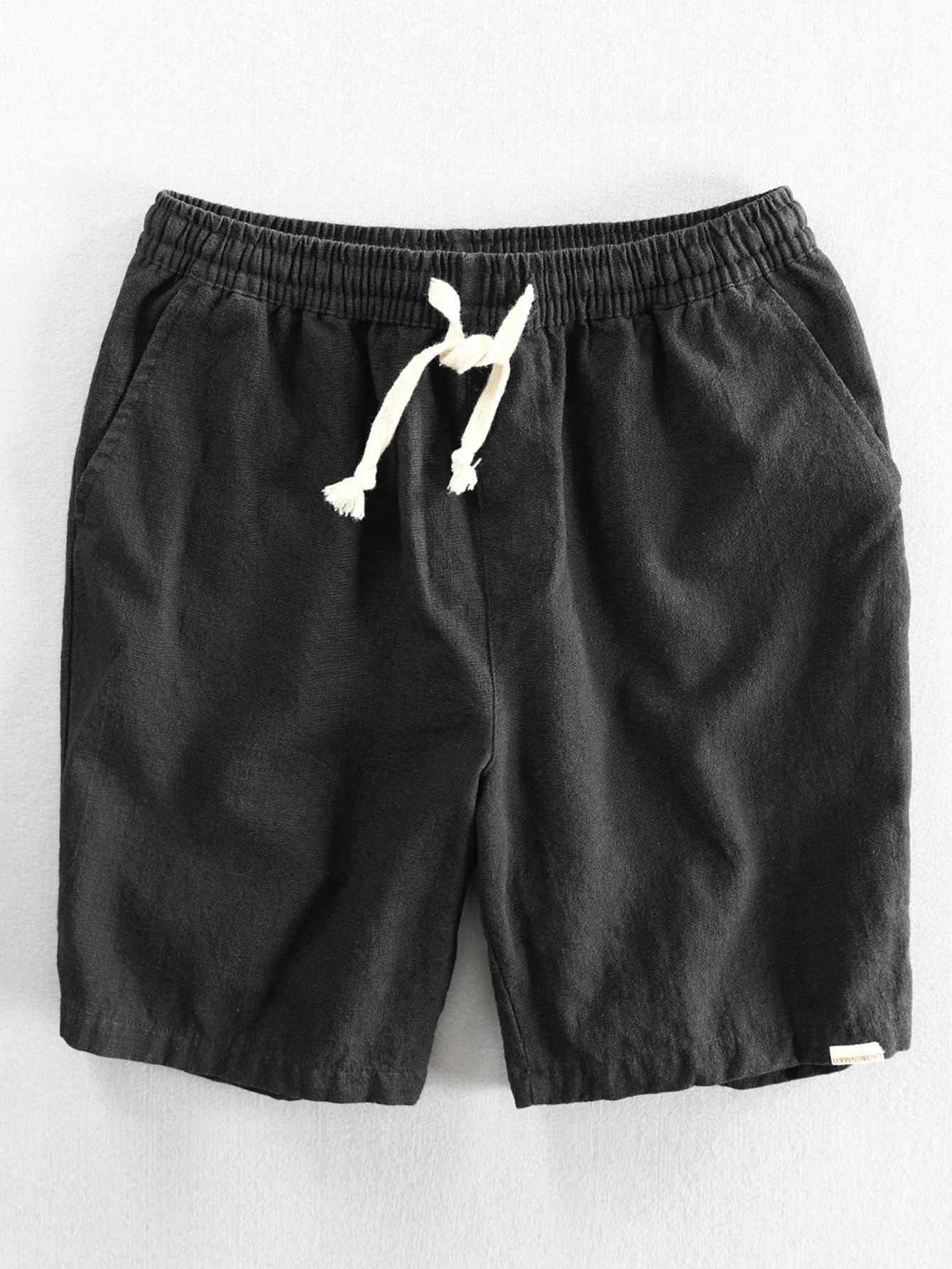 Ahab® | Linen And Rayon Blend Stand Collar Shirt & Linen Cotton Blend Drawstring Shorts - Image 15