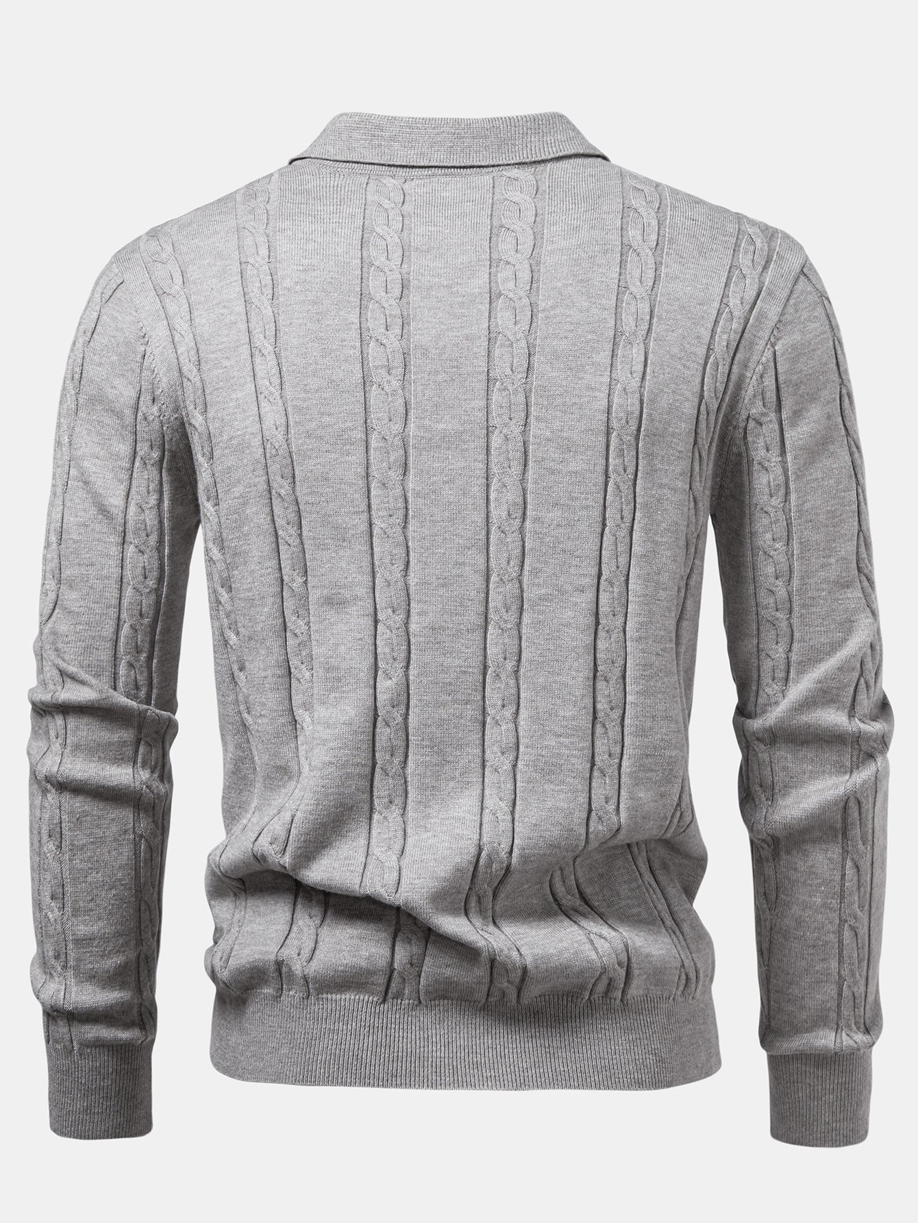 Aiken® | Long Sleeve Twist Knit Polo Shirt - Image 12