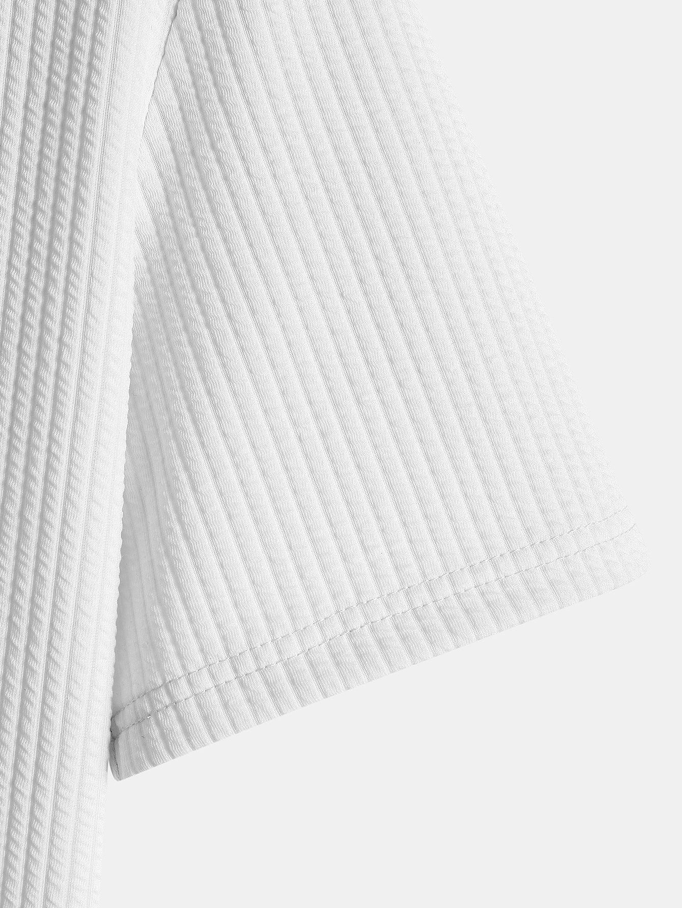 Albano® | Muscle Fit Ribbed Arc Hem T-Shirt - Image 10