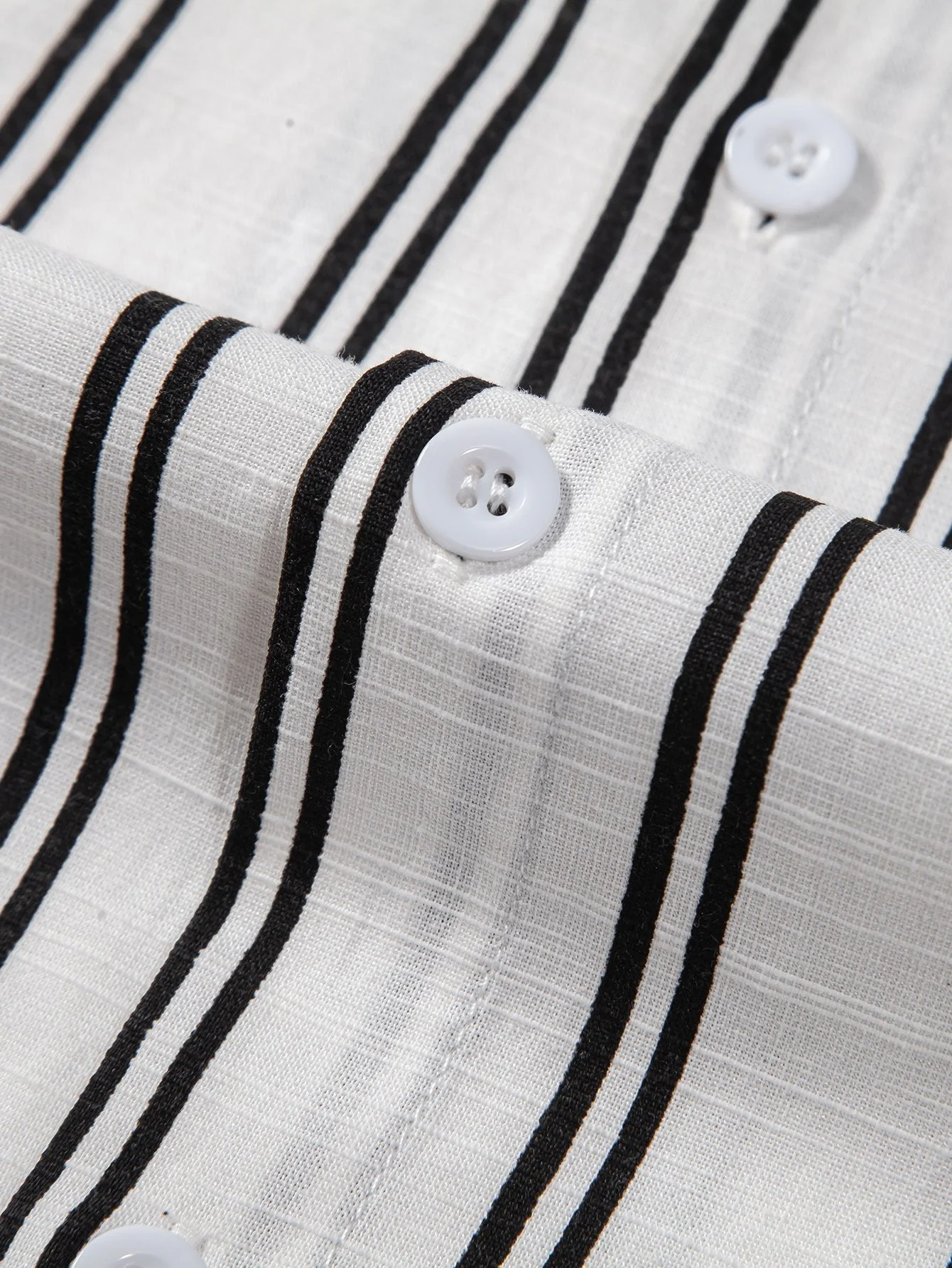 Alden® | Linen Look Striped Button Up Shirt - Image 4