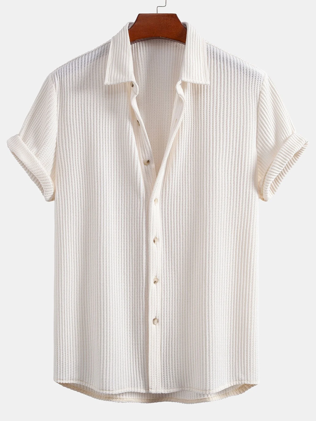 Aldrin® | Waffle Button Up Shirt - Image 5
