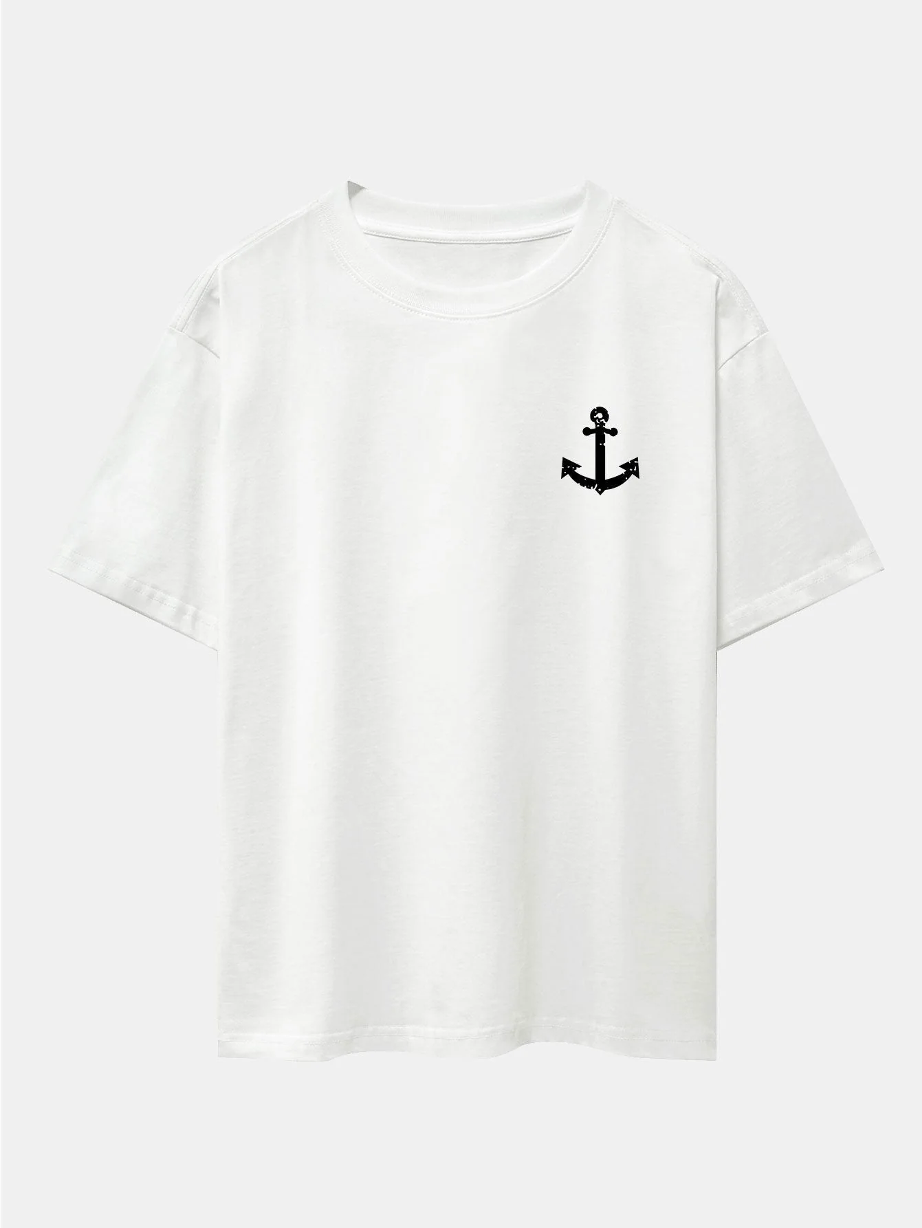 Alenio® | Anchor Print Drop Shoulder Oversize T-Shirt - Image 4