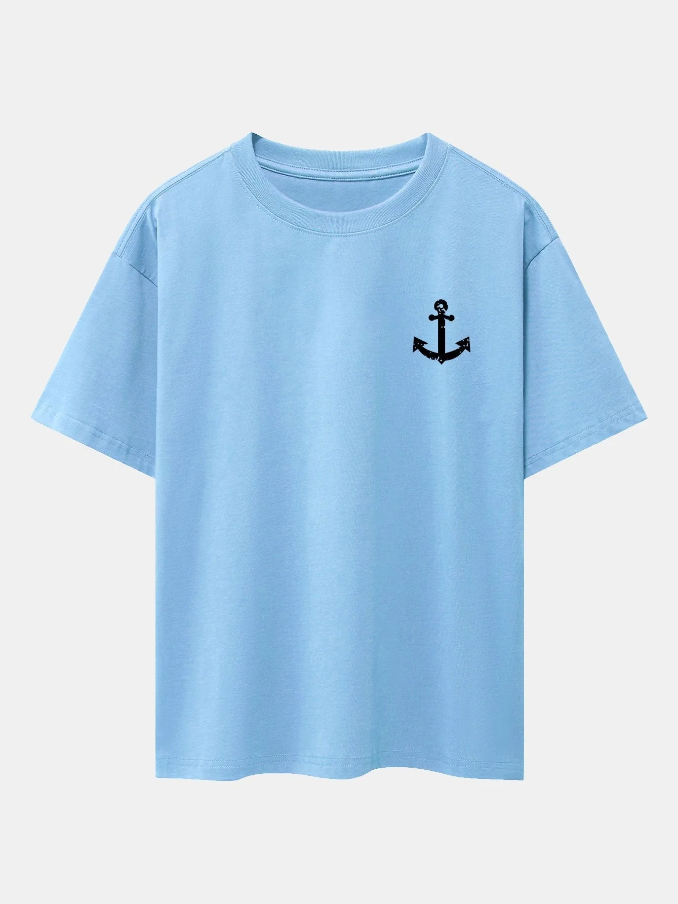 Alenio® | Anchor Print Drop Shoulder Oversize T-Shirt - Image 6