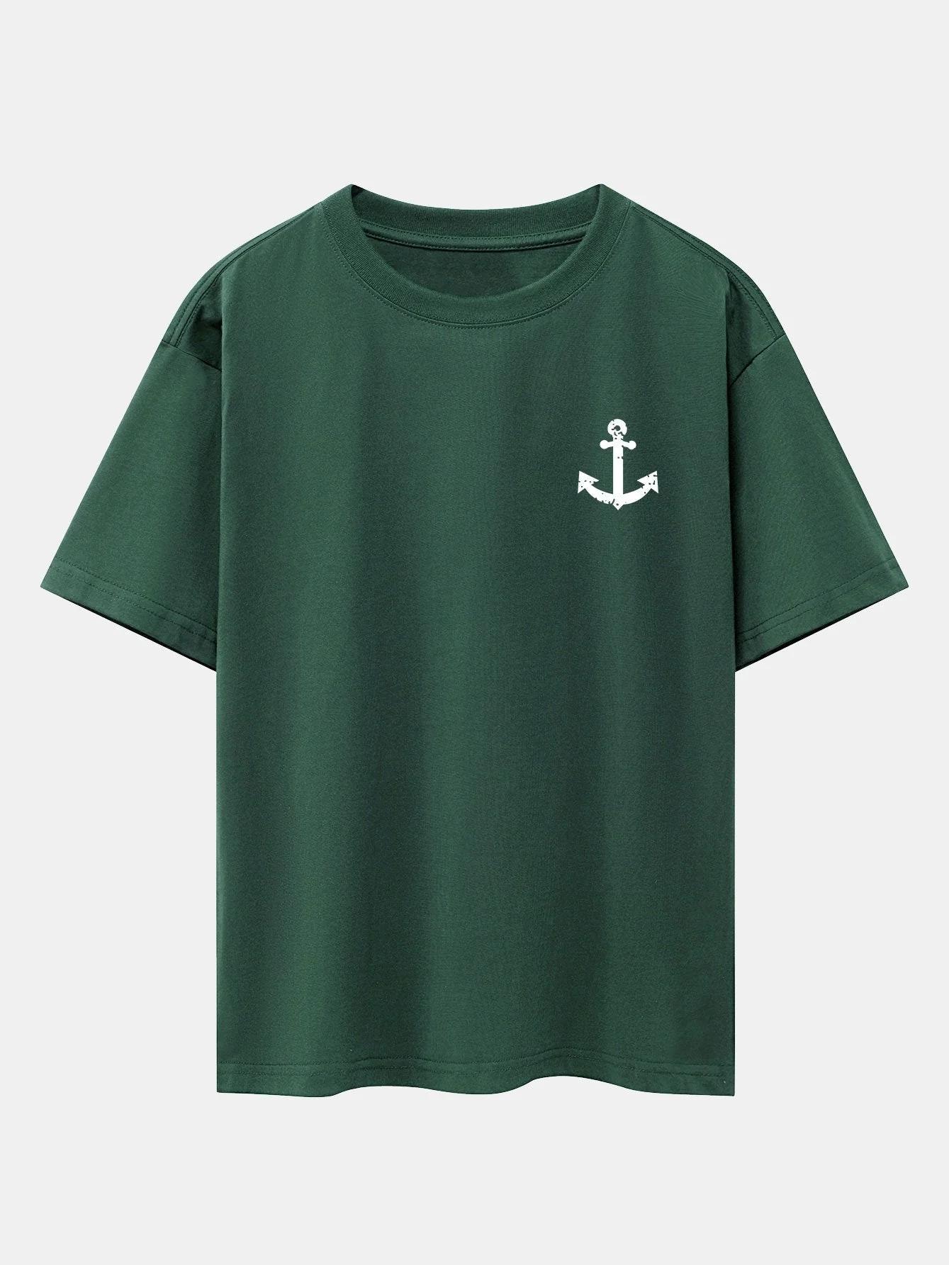 Alenio® | Anchor Print Drop Shoulder Oversize T-Shirt - Image 8