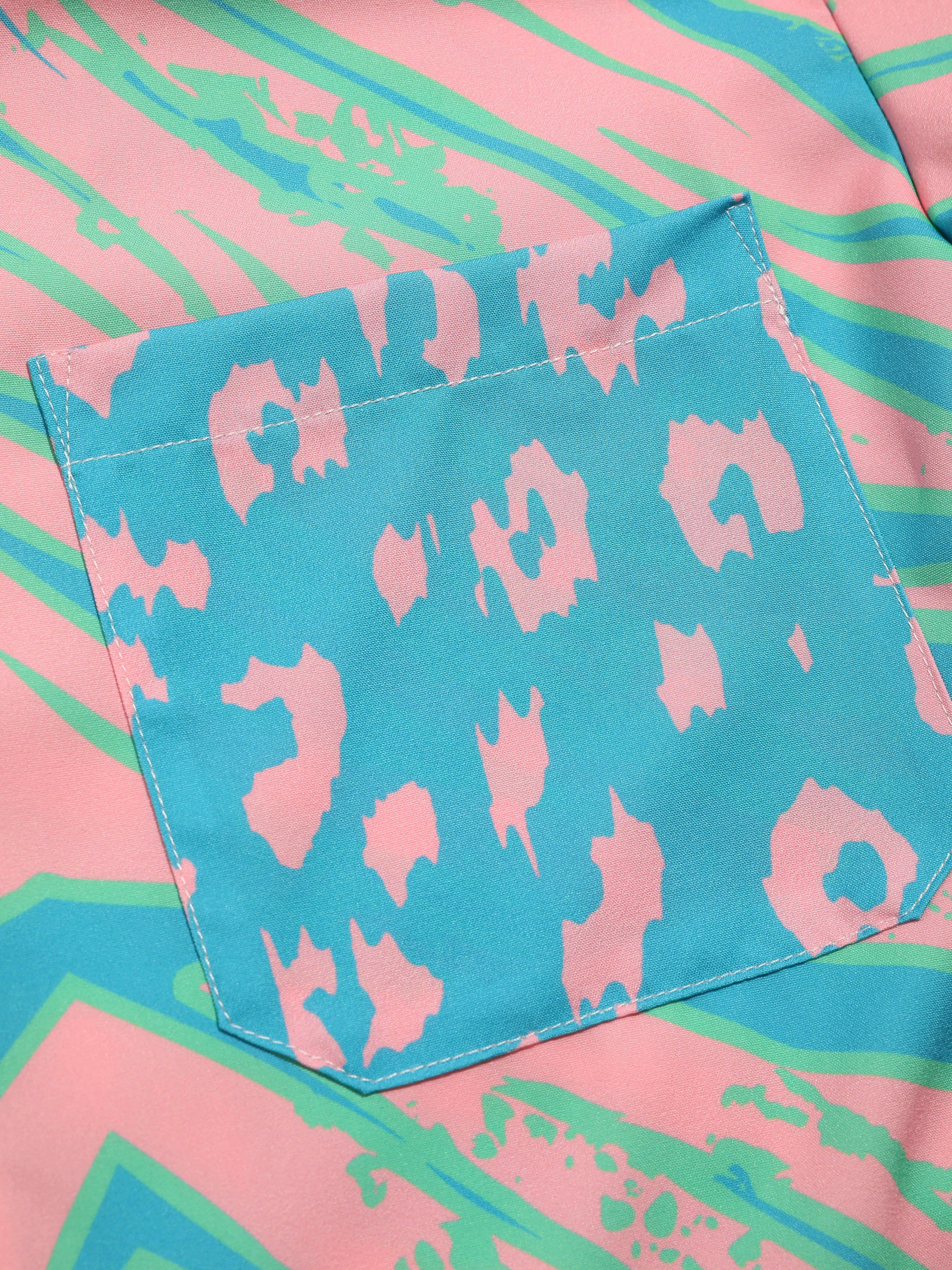 Alfonse® | Animal Pattern Print Patchwork Shirts - Image 4