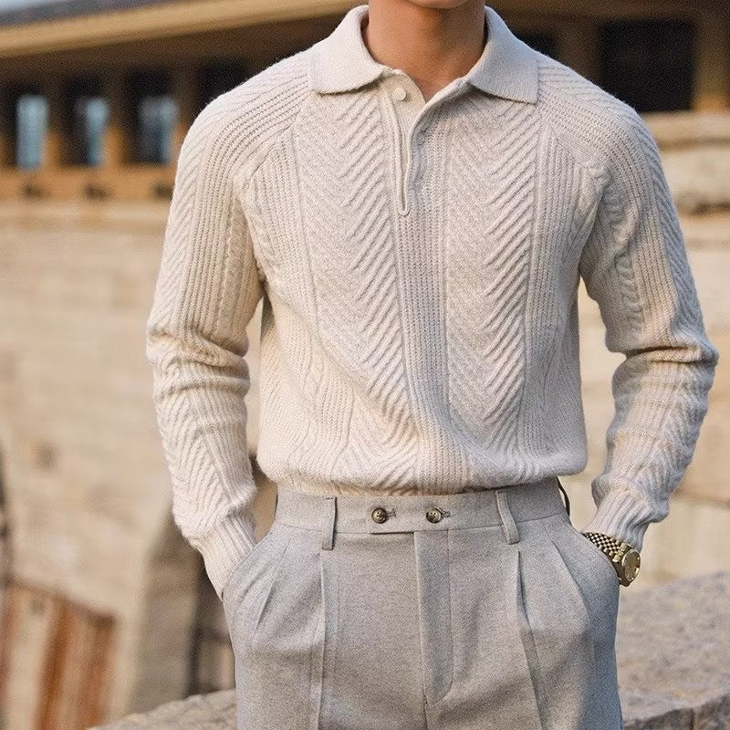 Allon® | ASAN Old Money Knit Textured Polo - Image 4