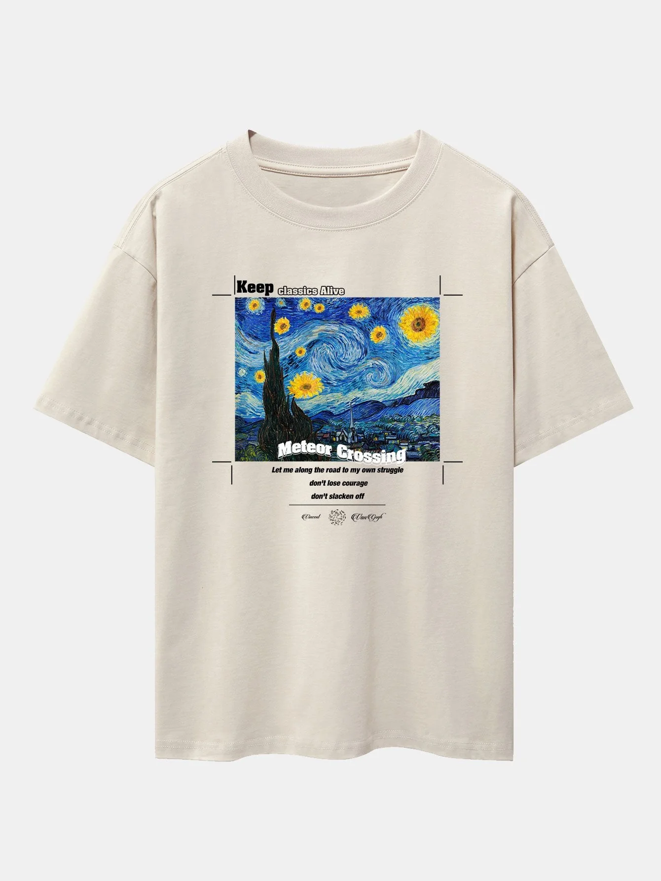 Alonso® | Abstract Painting Print Drop Shoulder Oversize T-Shirt - Image 7