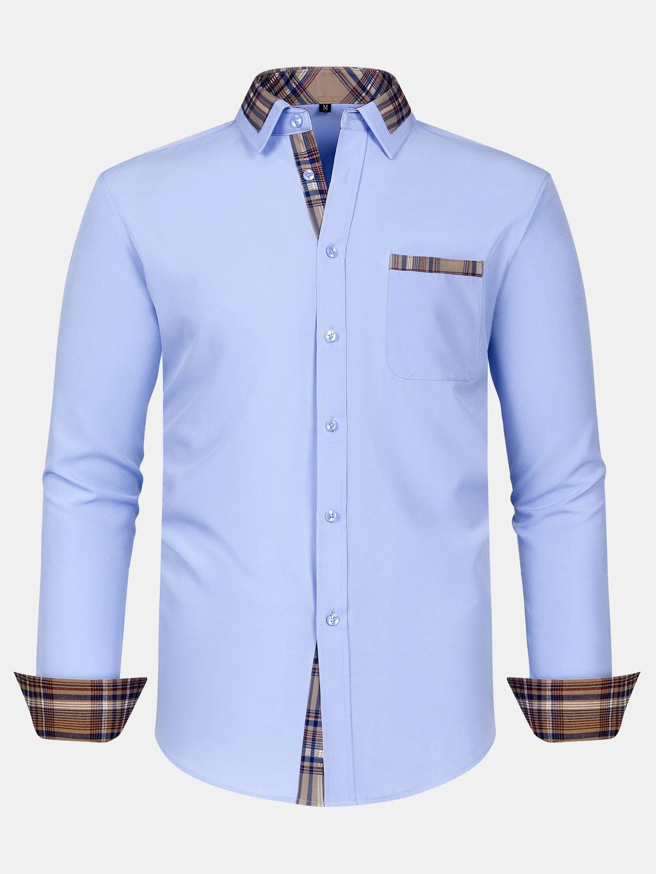 Althair® | Plaid Panel Button Up Shirt