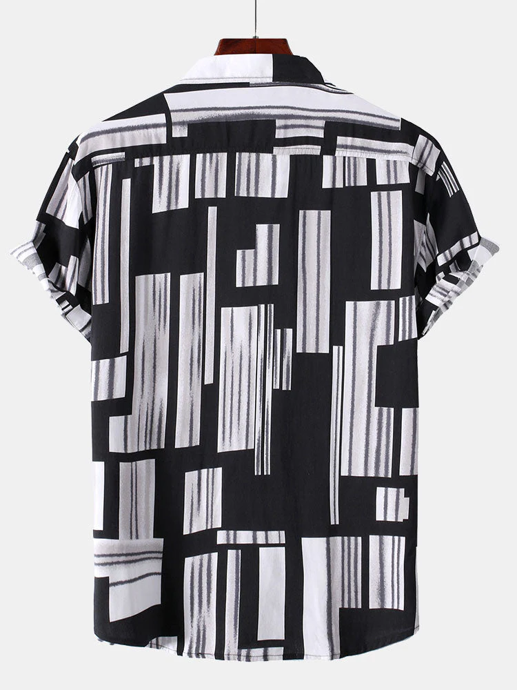 Alton® | Color Block Print Button Up Shirt - Image 2