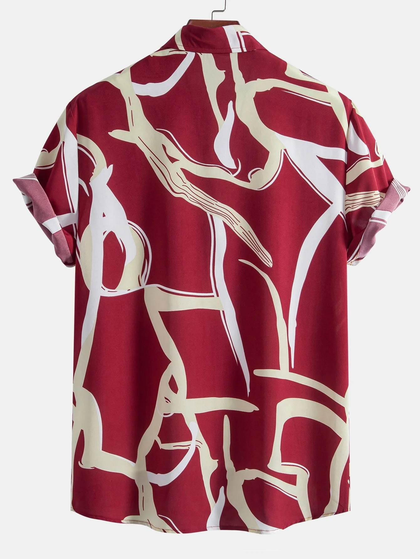 Amadeo® | Abstract Print Button Up Shirt - Image 6