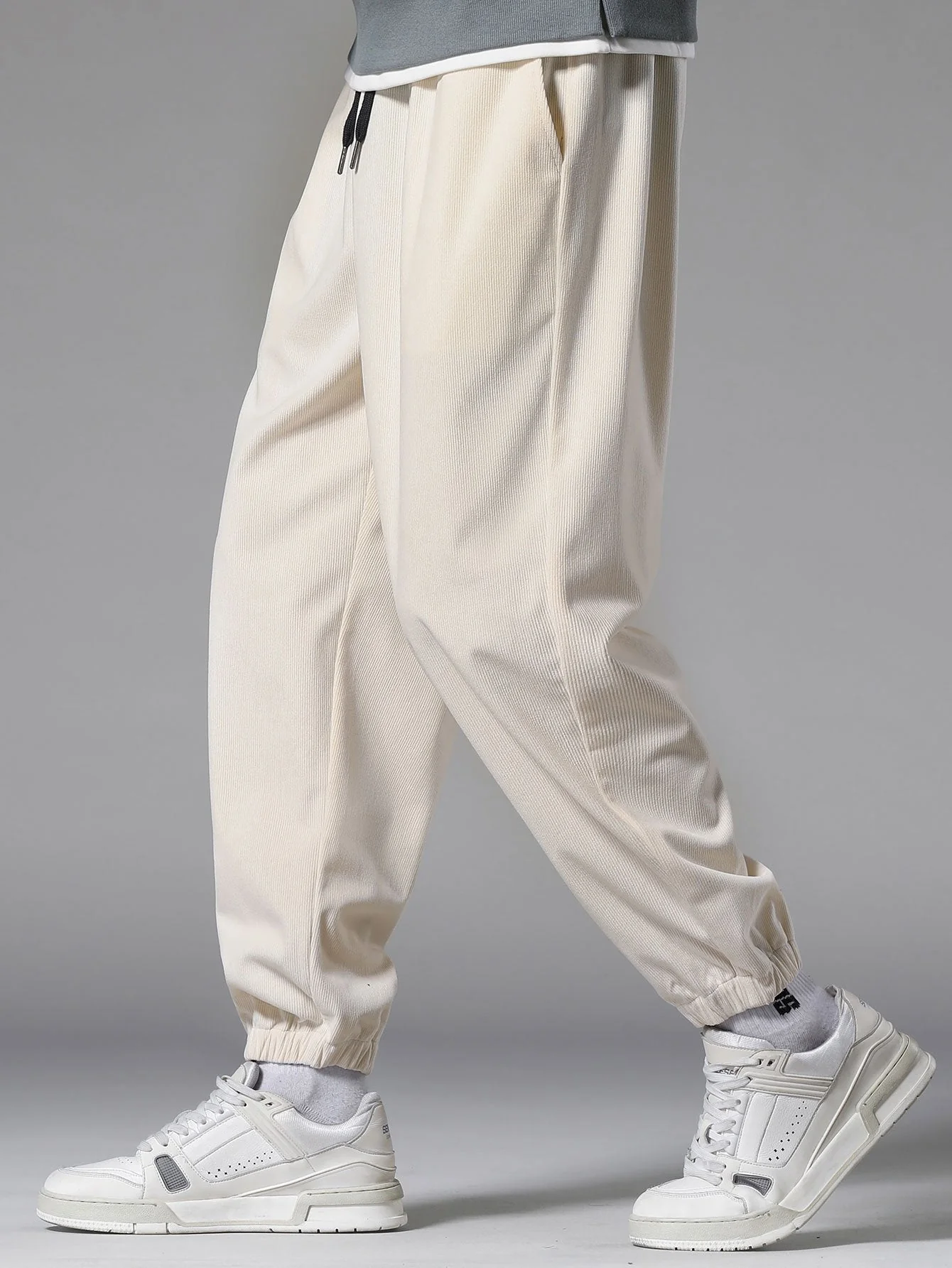 Amaro® | Corduroy Drawstring Jogging Pants - Image 7