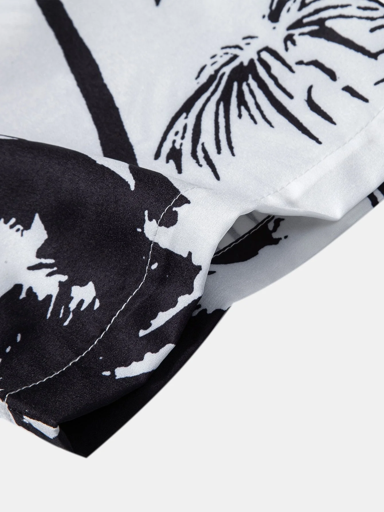 Amiel® | Palm Trees Print Button Up Shirt - Image 5