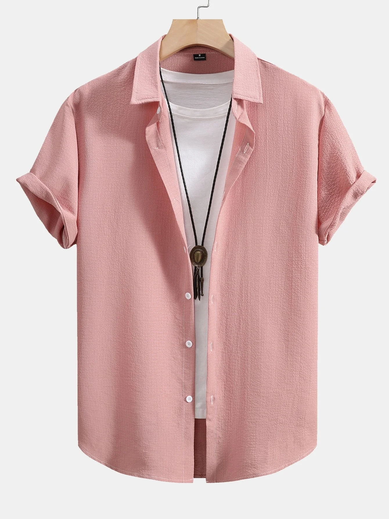 Amiran® | Texture Print Button Up Shirt