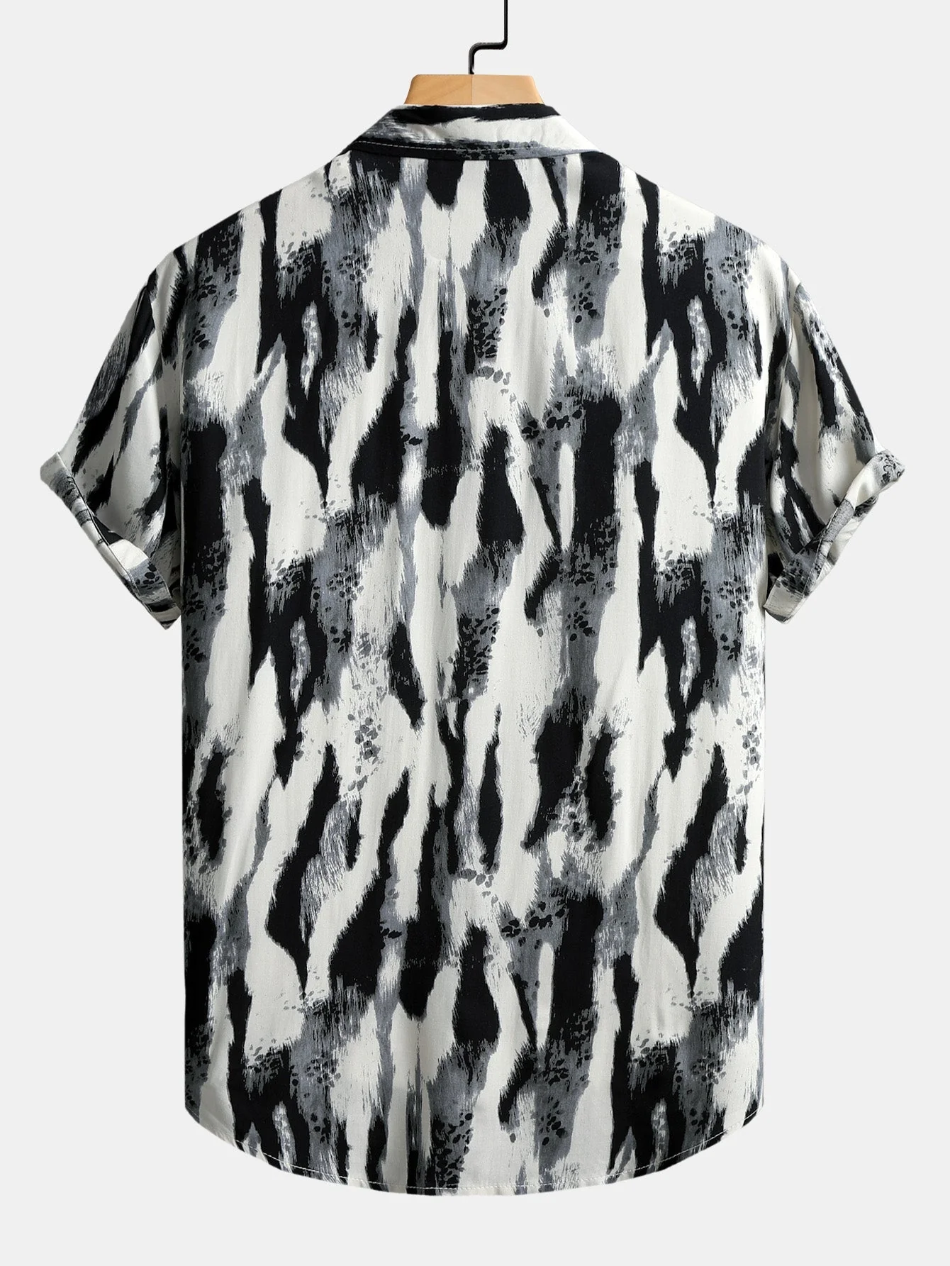 Amory® | Brushstroke Print Button Up Shirt - Image 2
