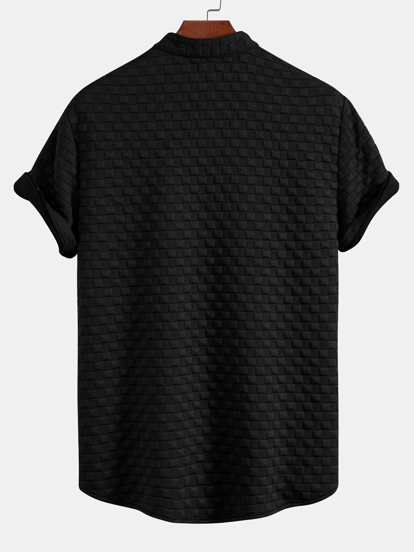 Andros® | Checkerboard Stand Collar Shirt - Image 4