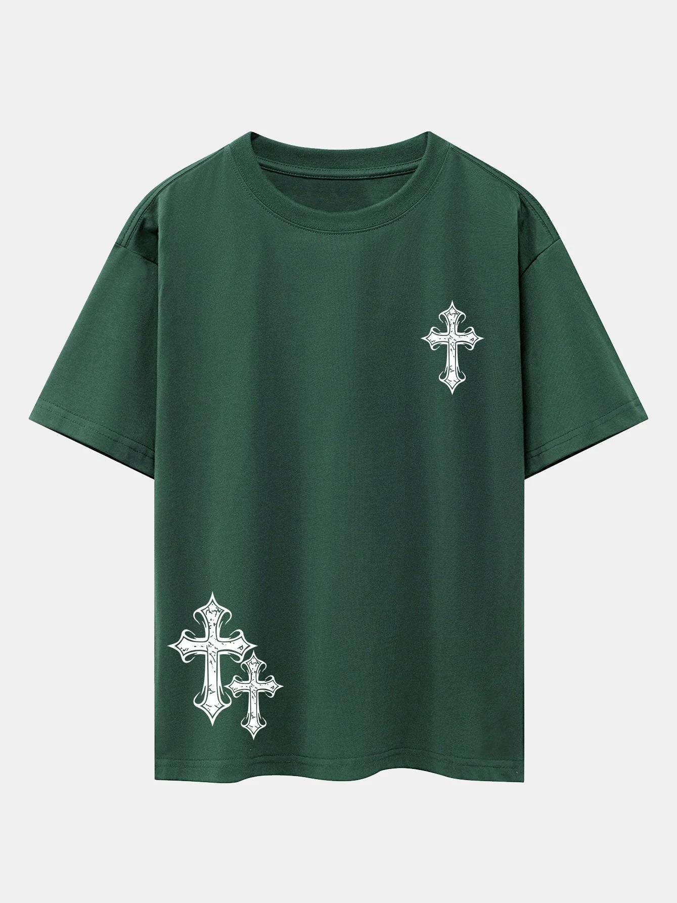 Aníbal® | Cross Print Drop Shoulder Oversize T-Shirt