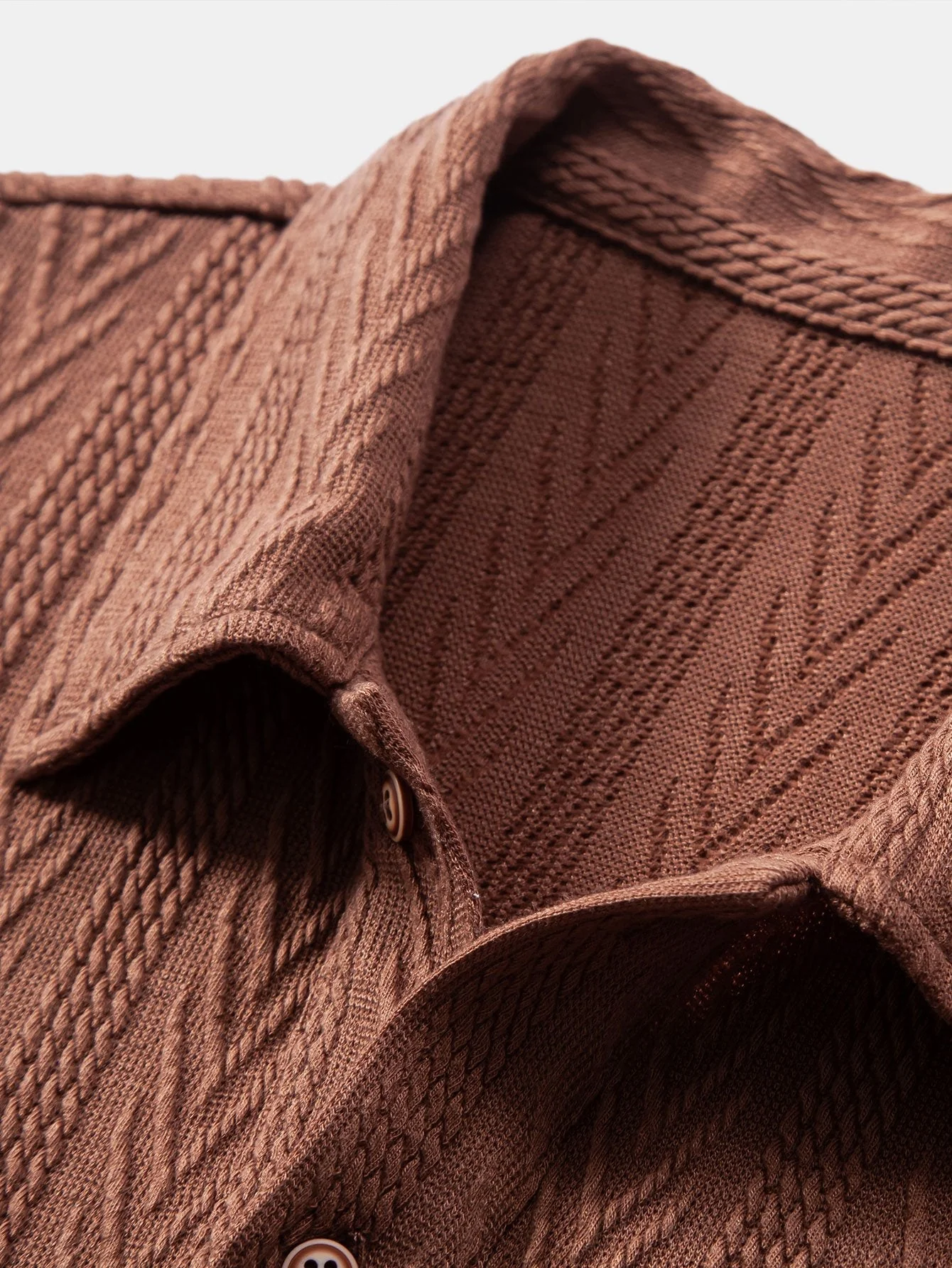 Anselmo® | Knitted Geometric Jacquard Polo - Image 12