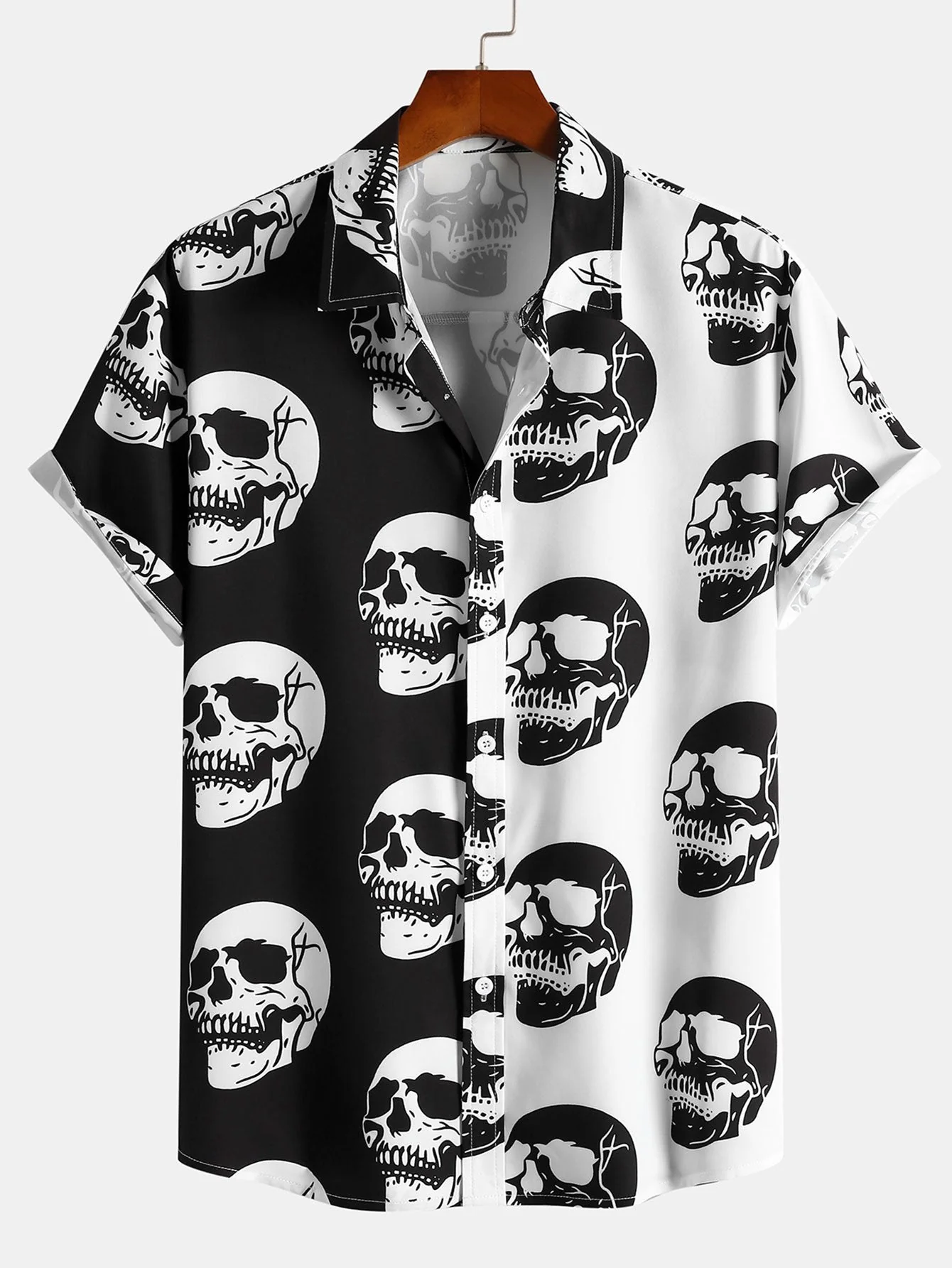Anthony® | Two Tone Skull Print Shirt