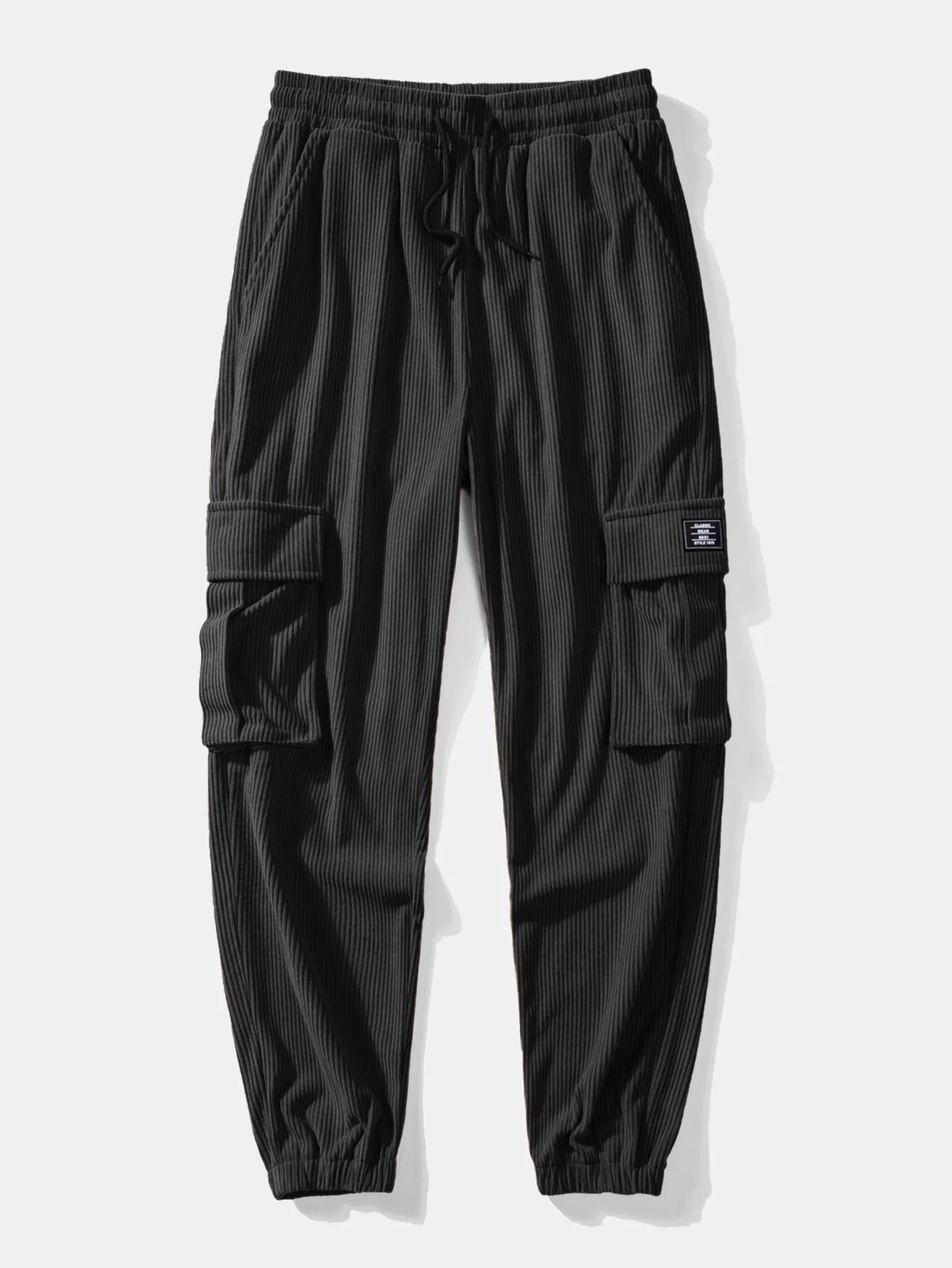 Antolín® | Drawstring Corduroy Cargo Jogger Pants - Image 3