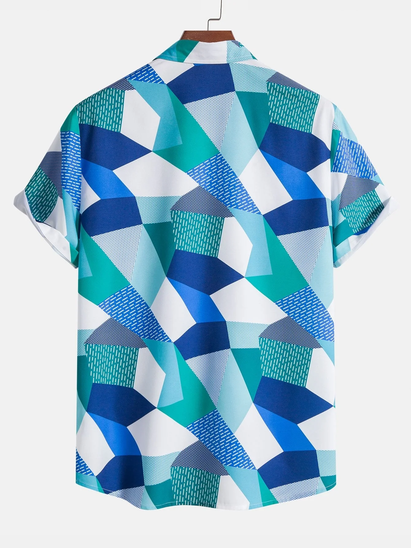 Anuar® | Color Block Geometric Print Shirt - Image 4