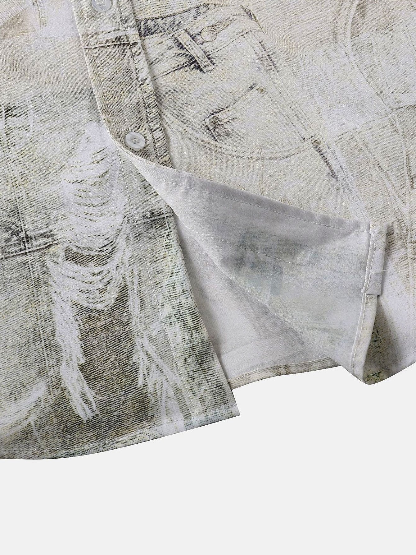 Apelles® | Vintage Denim Print Shirt - Image 4
