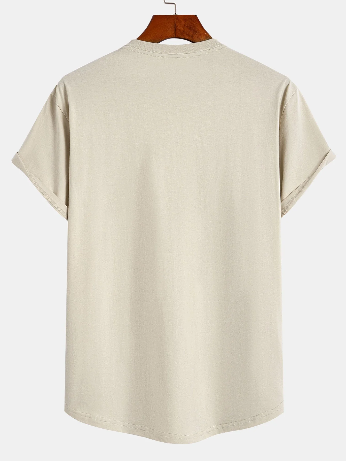 Aquiles® | 3 Pieces Basic Cotton Arc Hem T-Shirts - Image 12