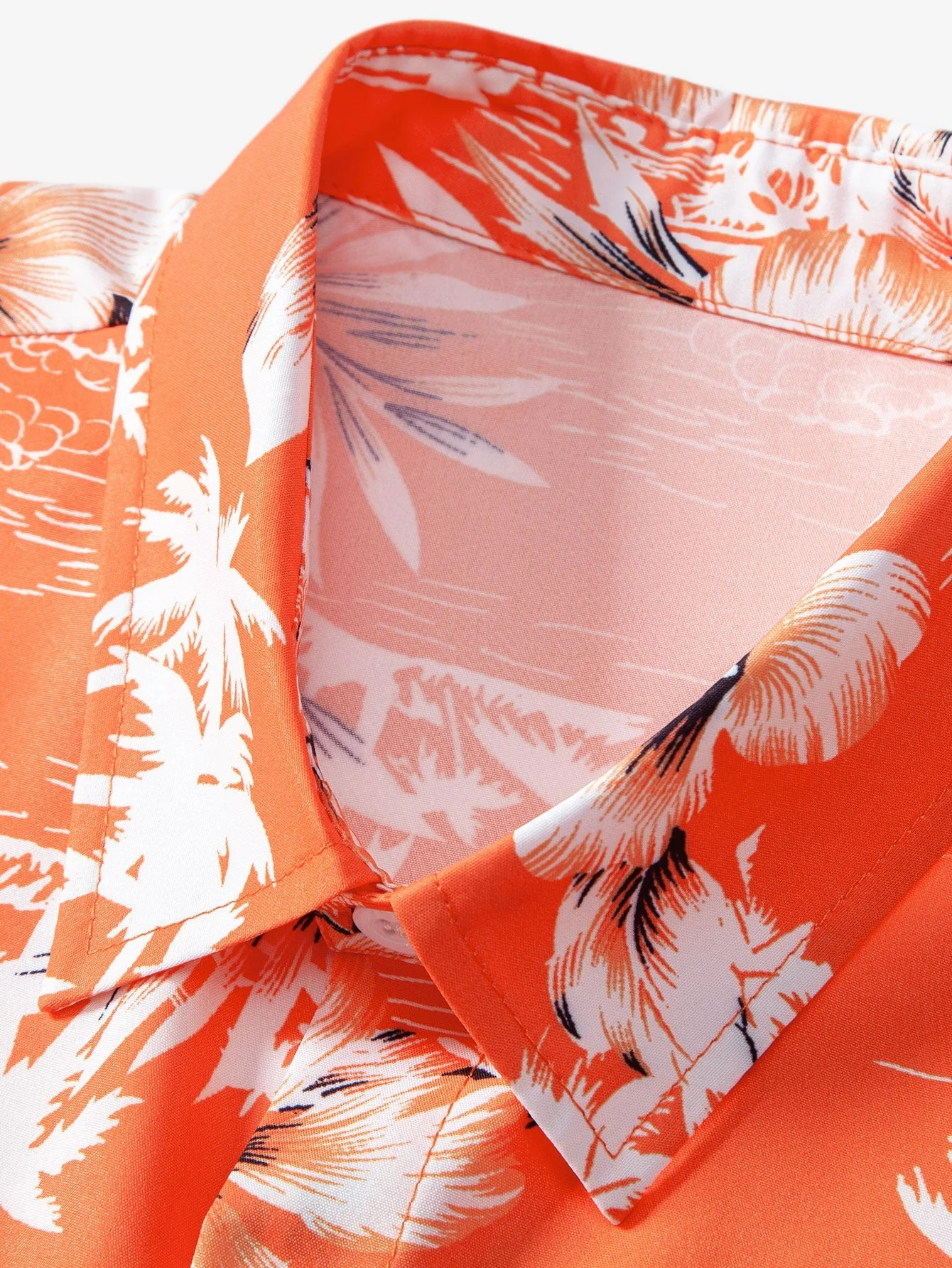 Aristeides® | Palm Tree Tropical Flora Print Button Up Shirt - Image 3