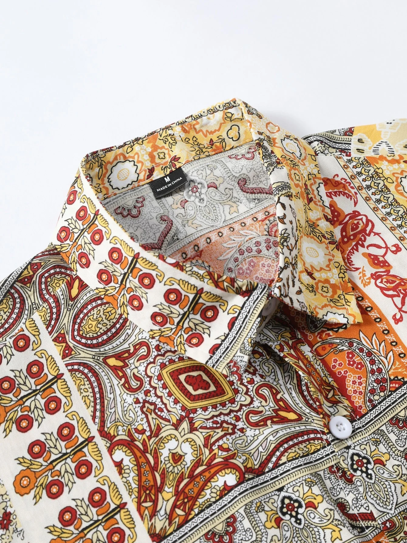 Arlan® | Paisley Floral Print Button Up Shirt - Image 3