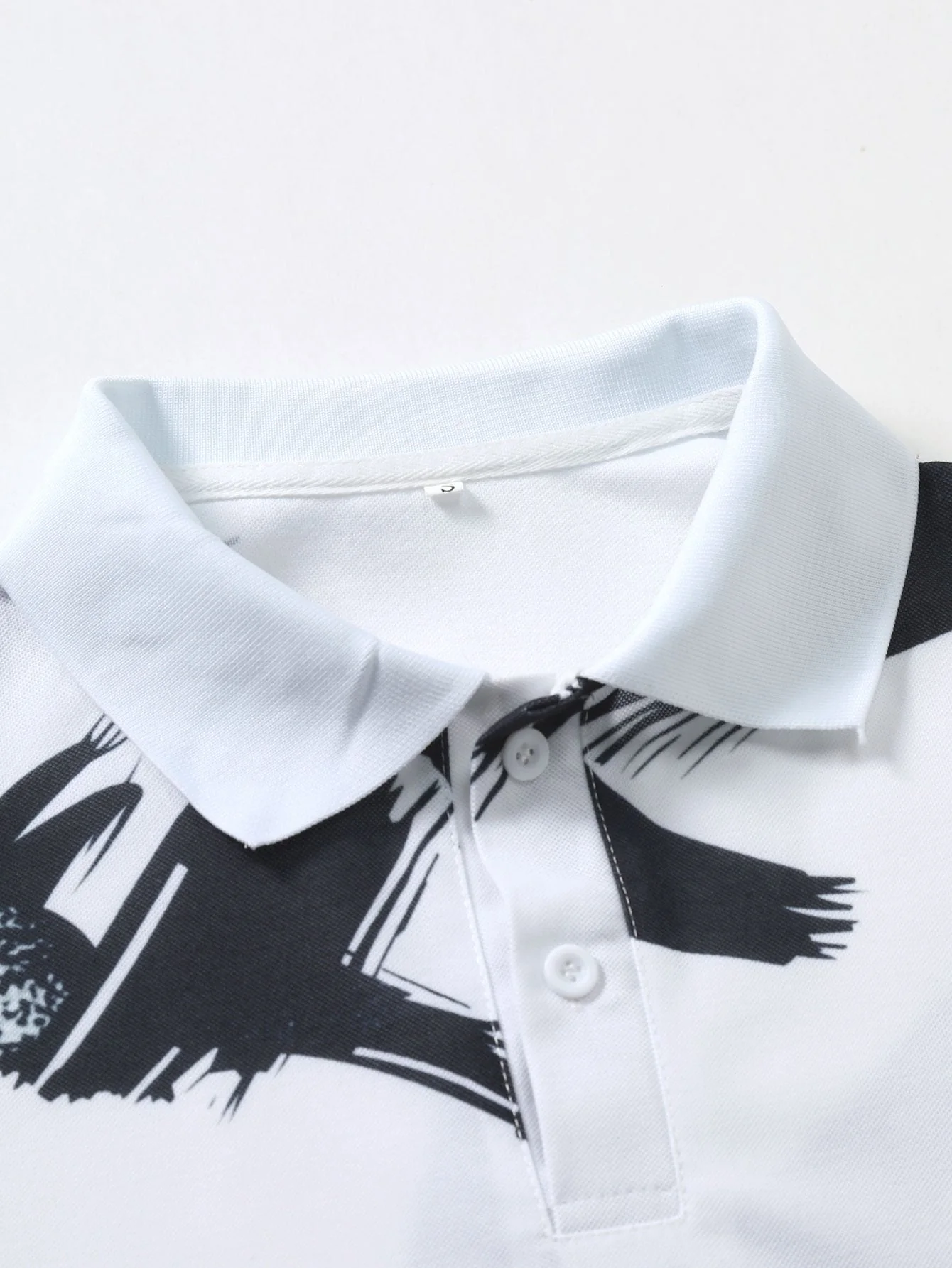 Arlo | Brushstroke Print Polo Shirt - Image 3