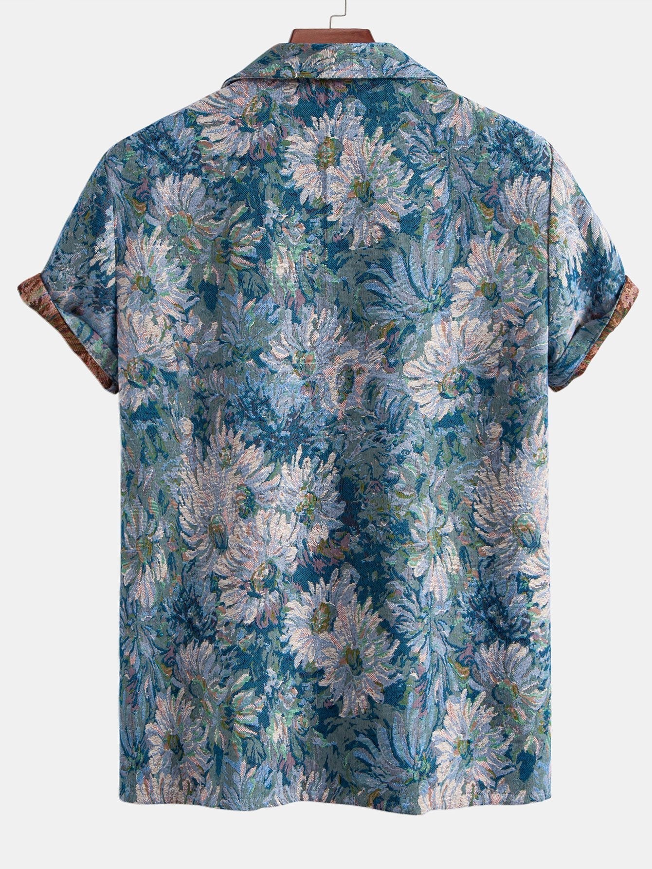 Arnald® | Painted Floral Jacquard Cuban Shirt - Image 2
