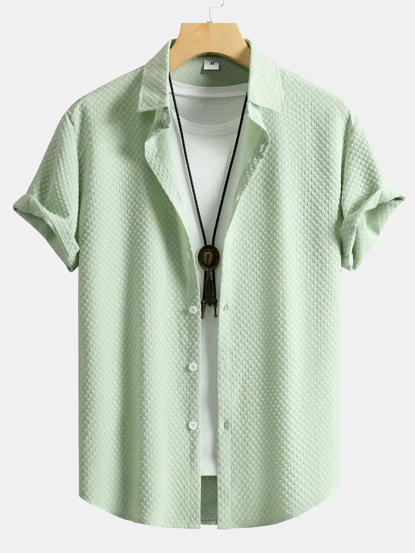 Arne® | Checkerboard Jacquard Button Up Shirt - Image 2