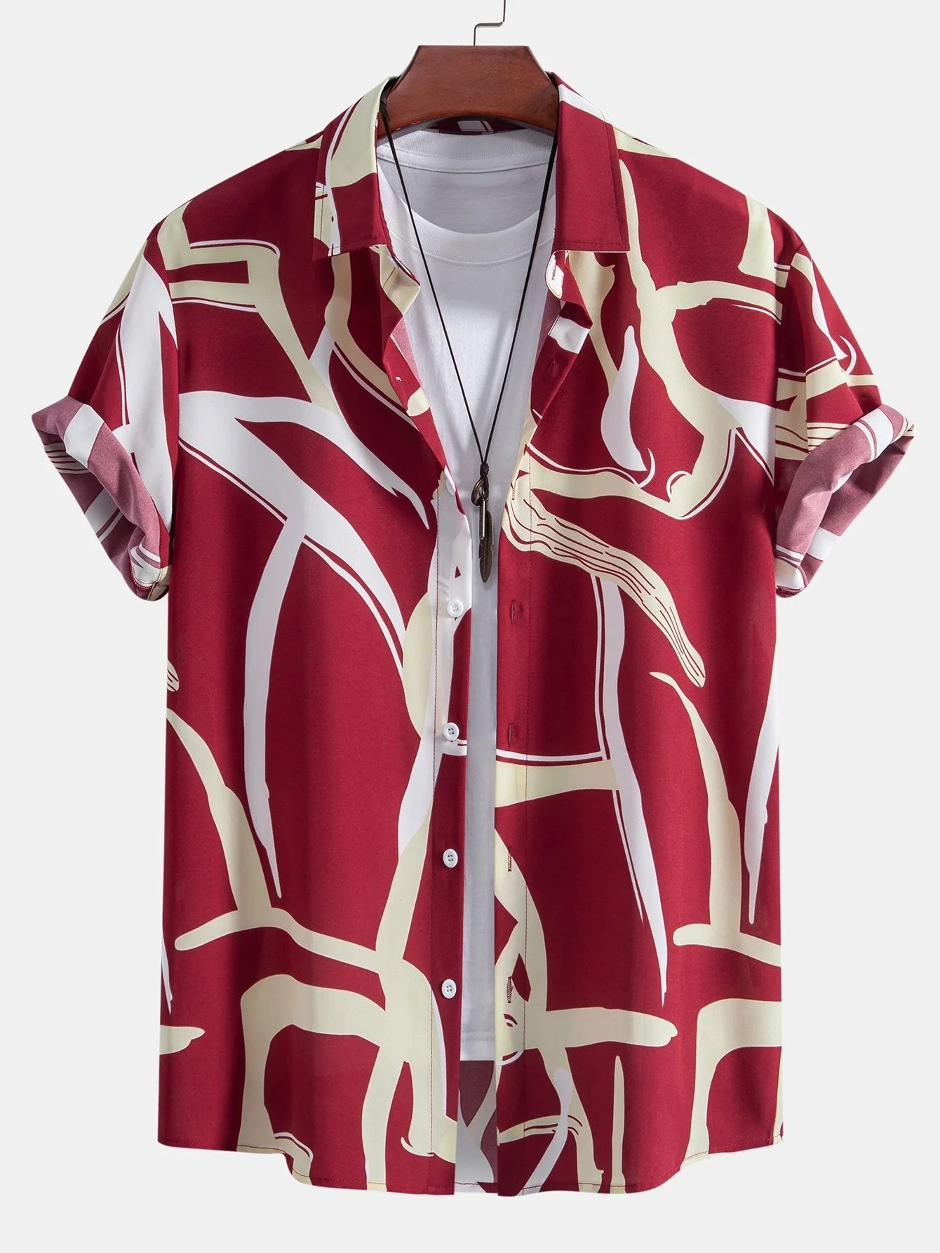 Arnol® | Abstract Print Button Up Shirt - Image 5