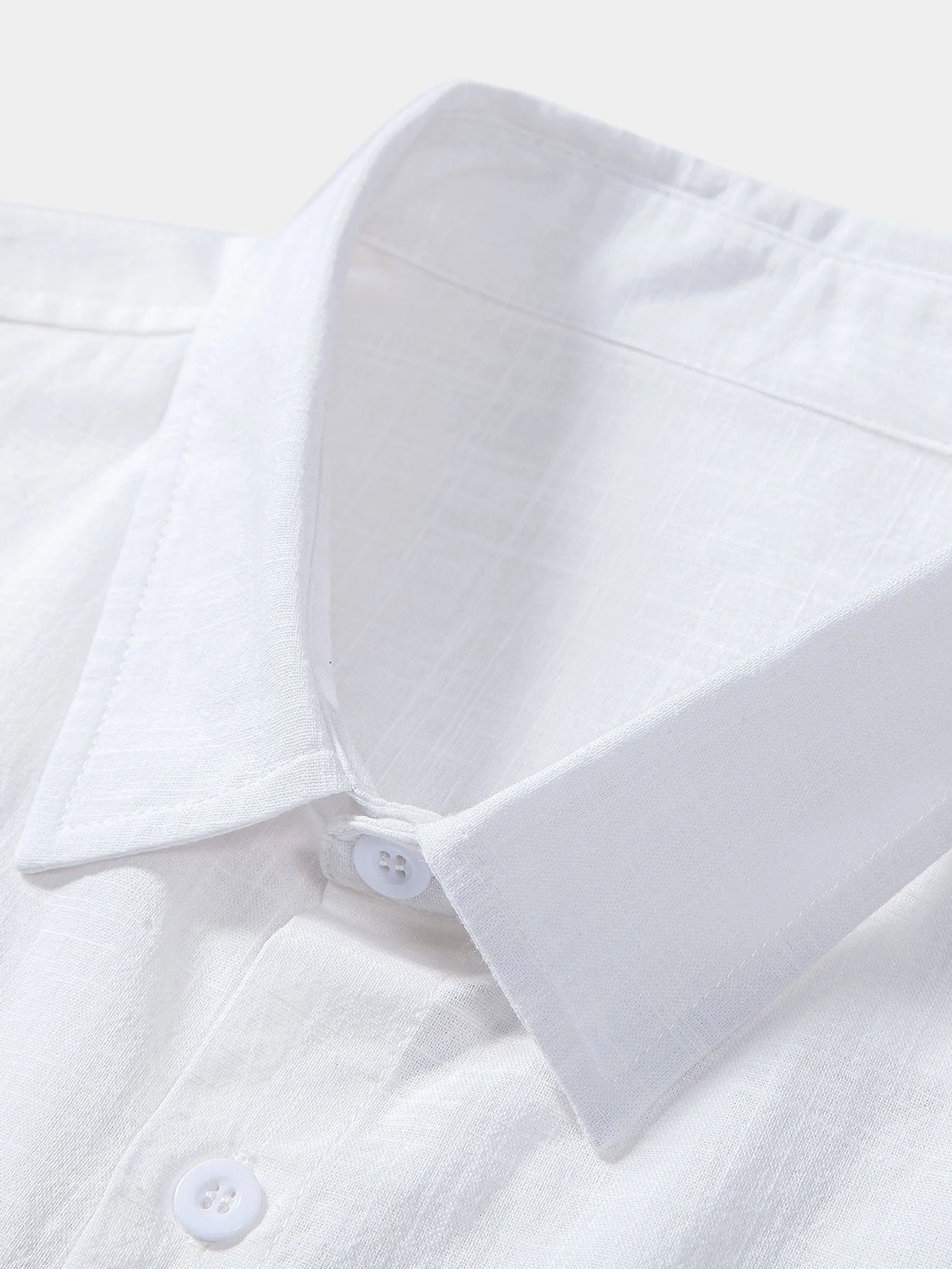 Arturo® | Blue Palm Tree Print Linen Look Cotton Button Up Shirt - Image 3