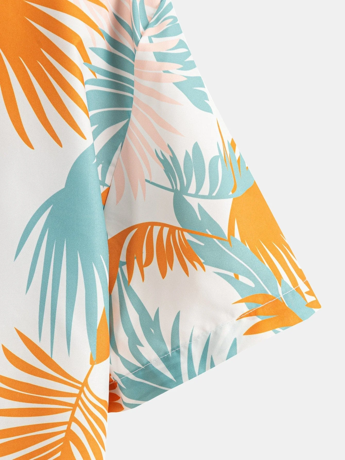 Asahel® | Leaf Print Button Up Shirt - Image 7