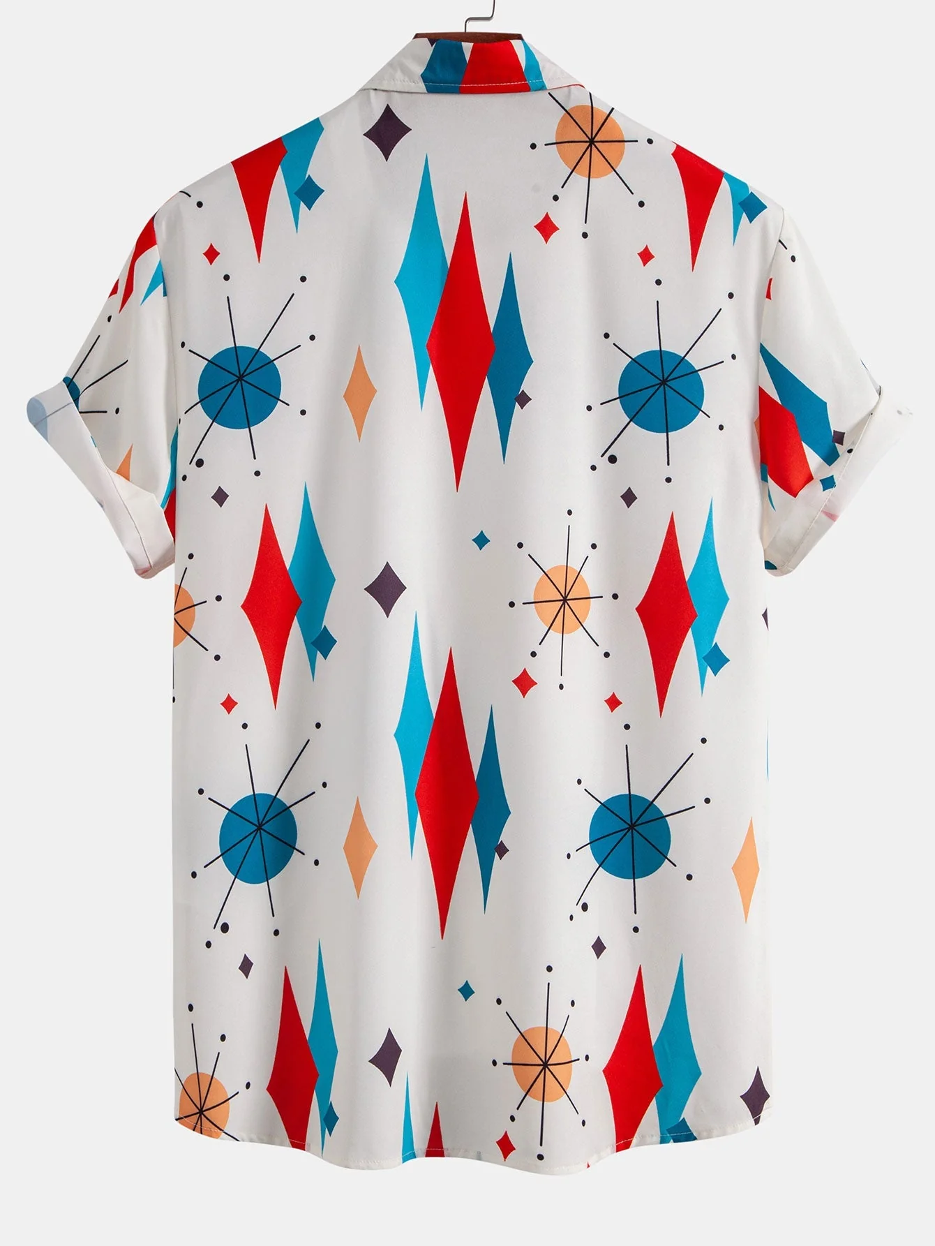 Ashok® | Atomic Geometric Print Button Up Shirt - Image 2